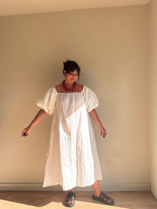 Pretty Lavish NEW Cotton Linen Dress, S