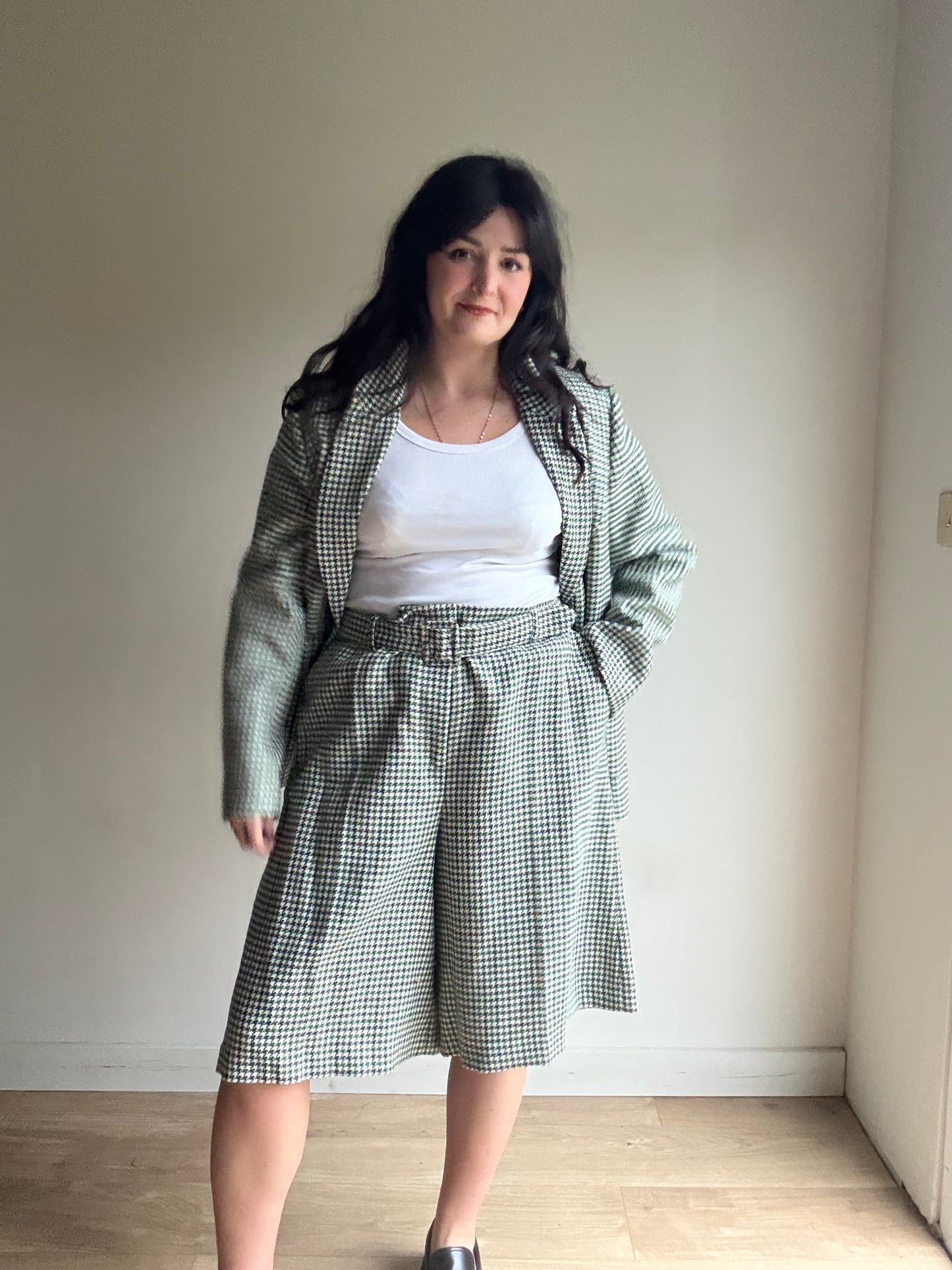 LK Bennett NEW Houndstooth Wool Suit Shorts, 18