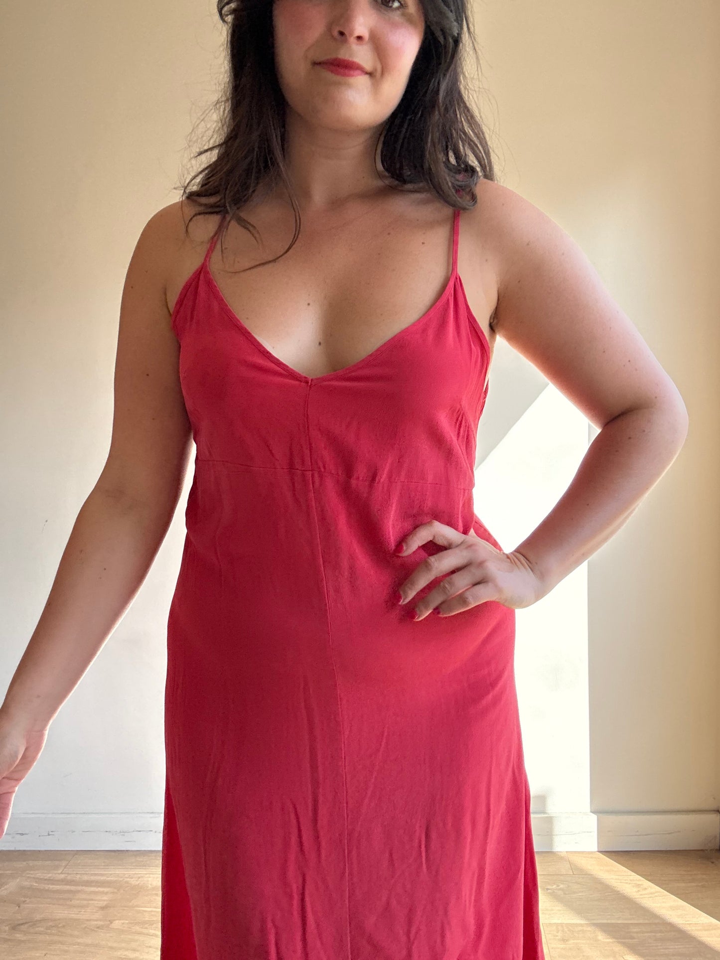 Vic & Bert Pure Silk Slip Dress, M