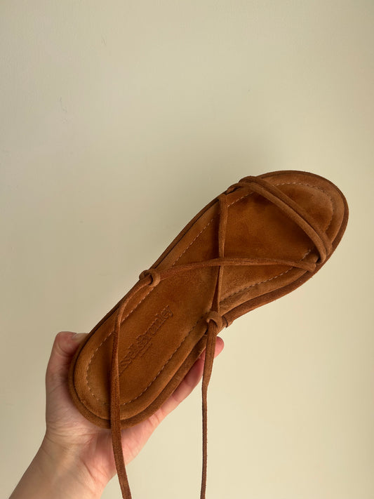 Russell & Bromley Suede Effect Lace Up Sandals, 40