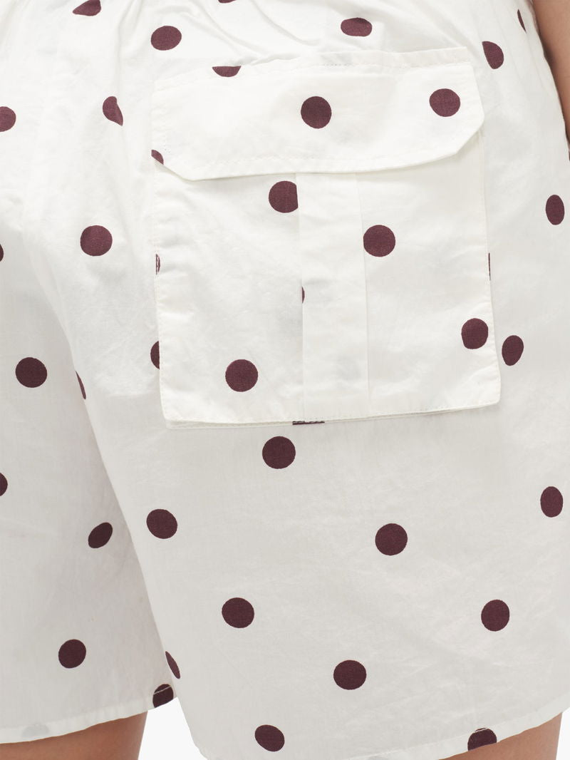Ganni Cotton Polka Dot Shorts, 10-12