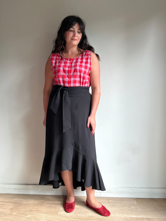 Ganni Frill Wrap Skirt, 40