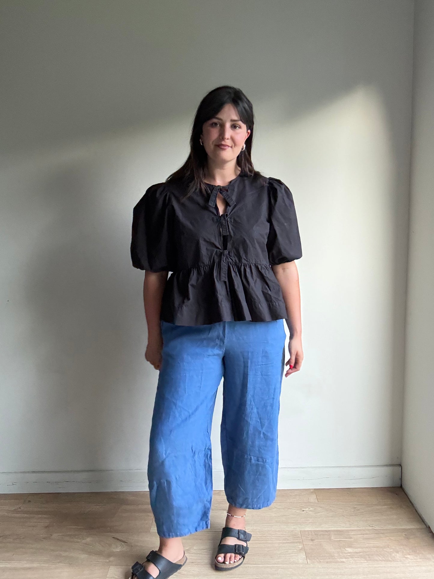 Blue Linen Trousers,