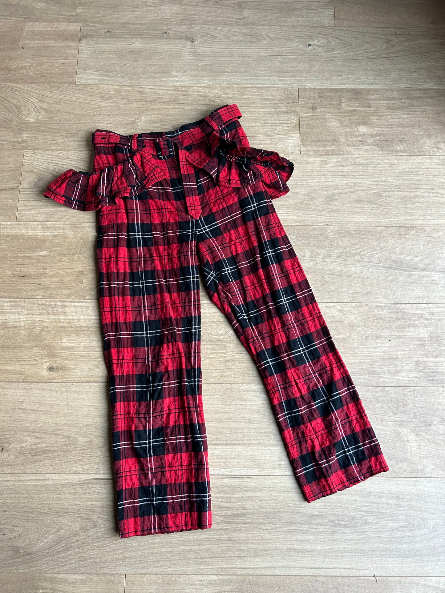 Simone Rocha X H&M Tartan Frill Trousers, 12