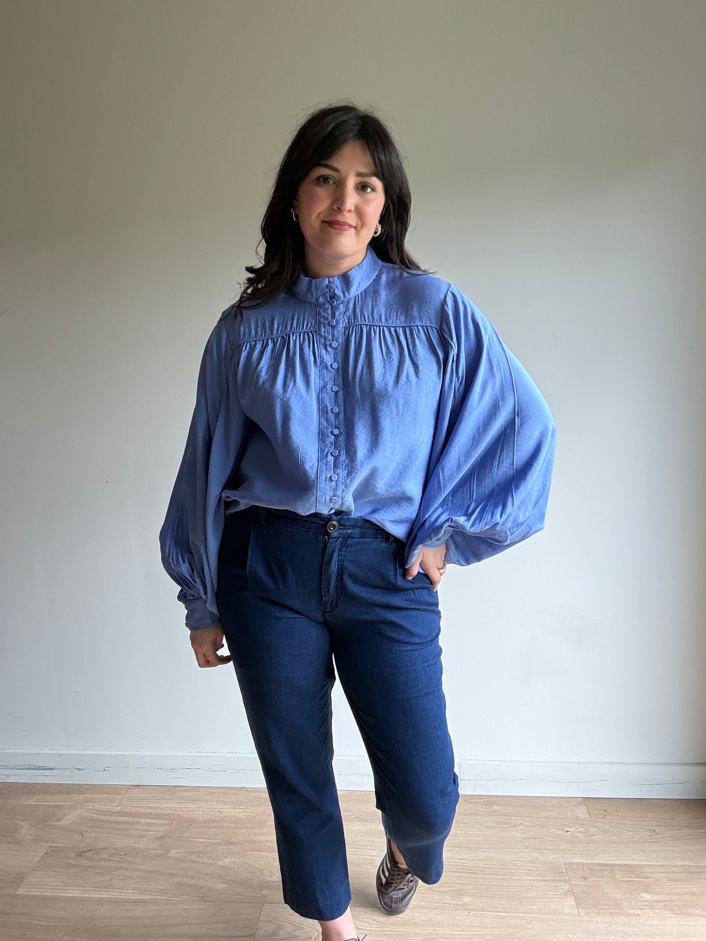 Bruuns Bazaar Floaty Button Up Blouse, 40