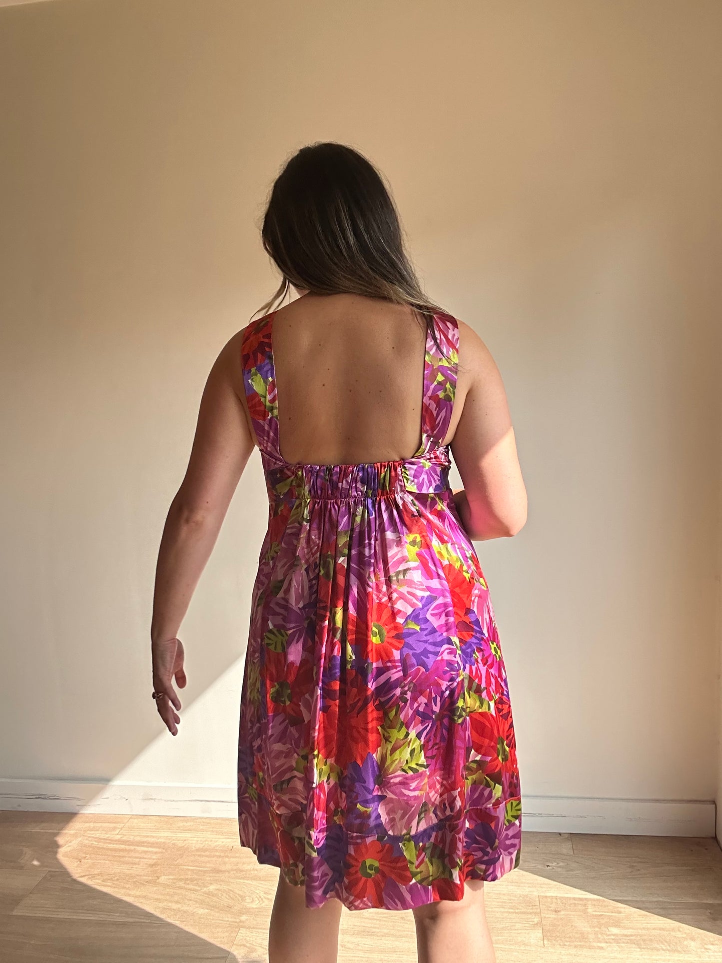 Les Petites Collection Silk Low Back Dress - Size S