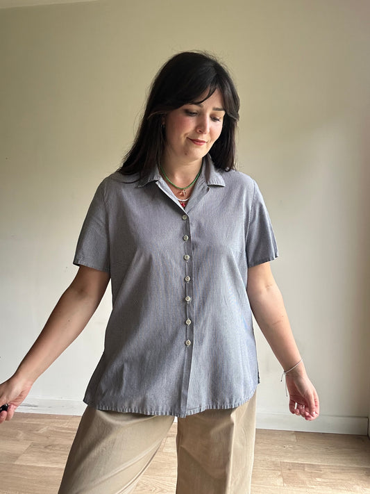 Vintage St Michaels Micro Check Shirt, L - XL