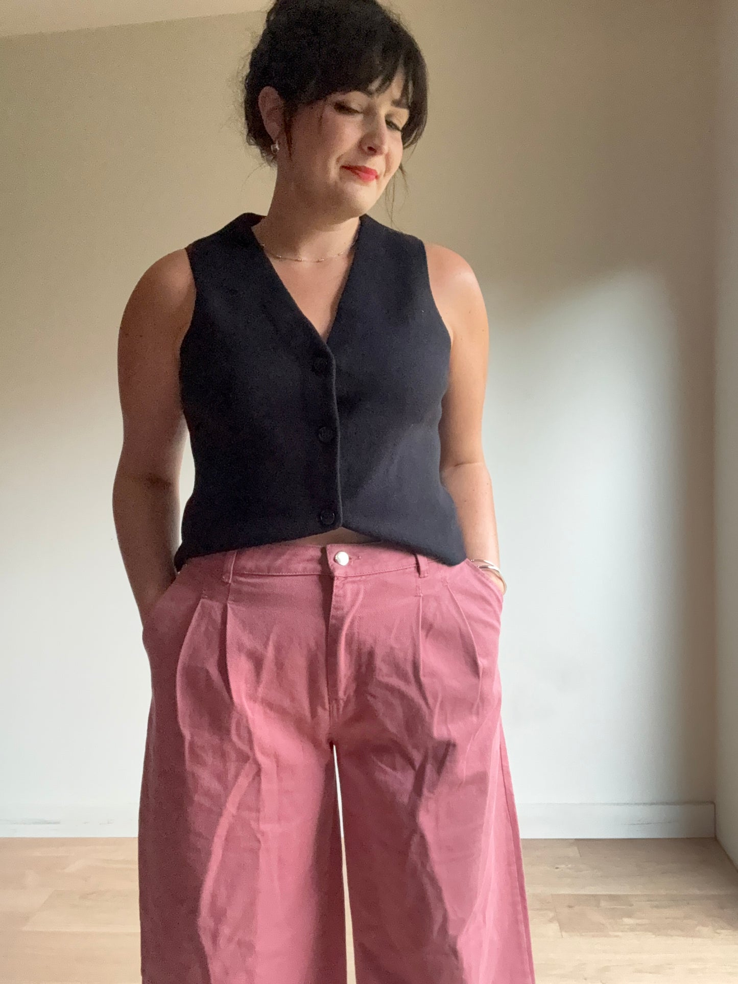 Pink Zara NEW Wide Leg Jeans, 14-16