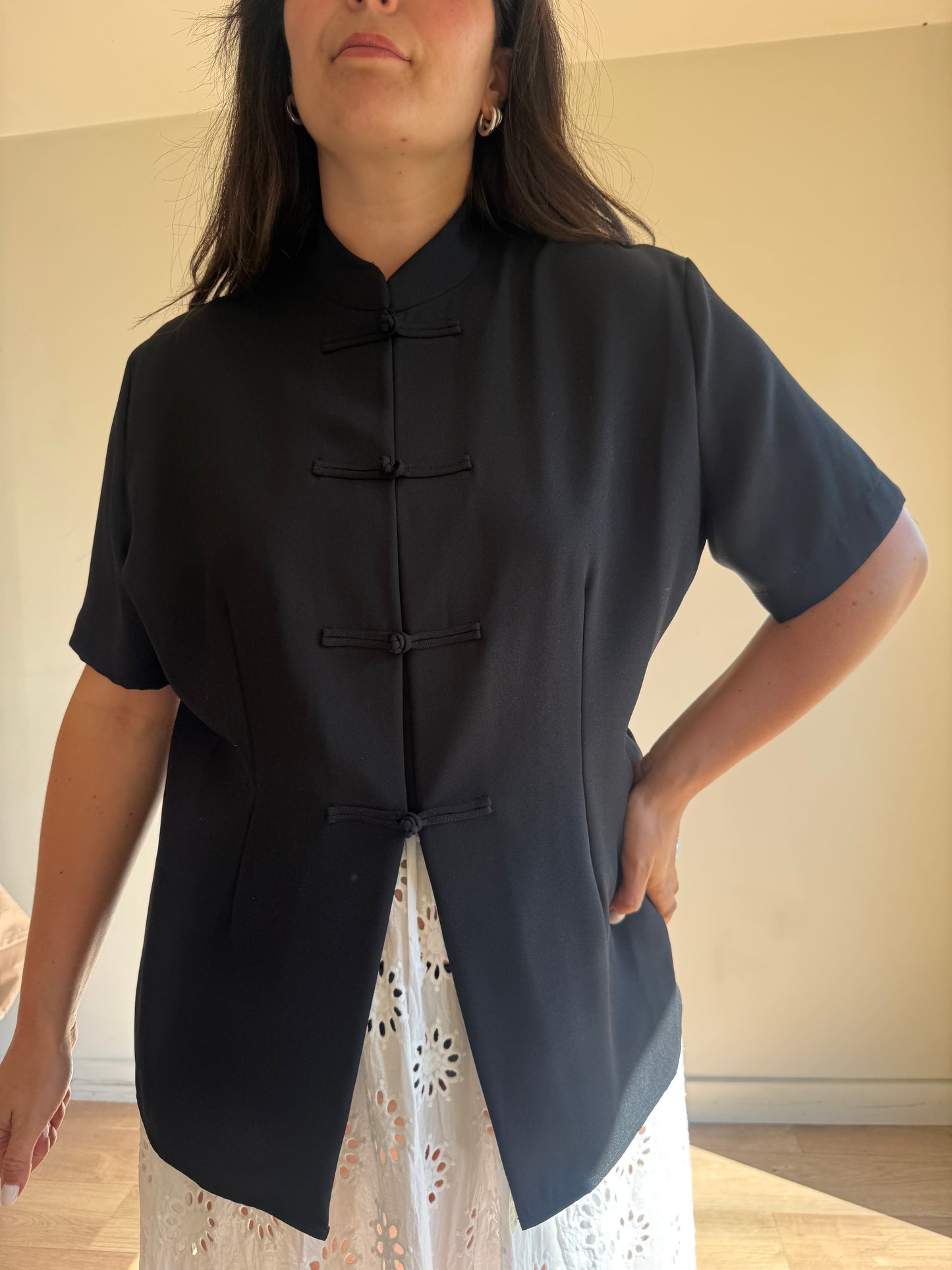 Vintage Berketex Frog Button Shirt, XL