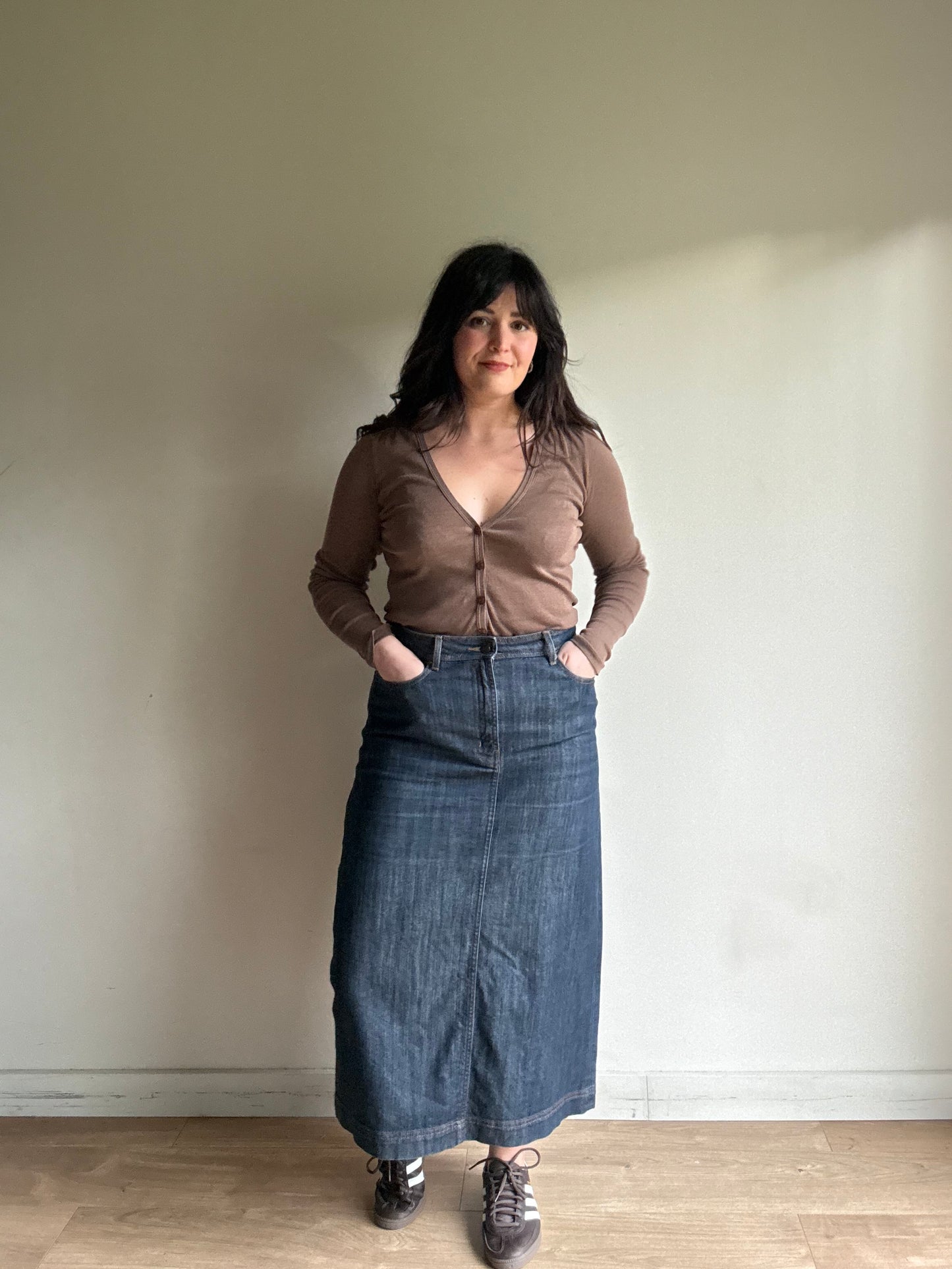 Boden Denim Cotton Skirt, 14L