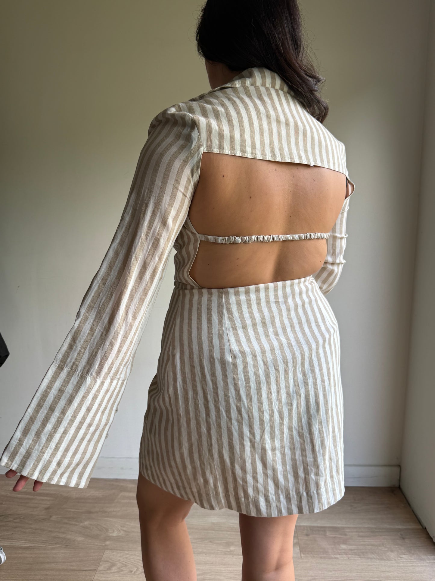 Nanushka Open Back Shirt Dress, L