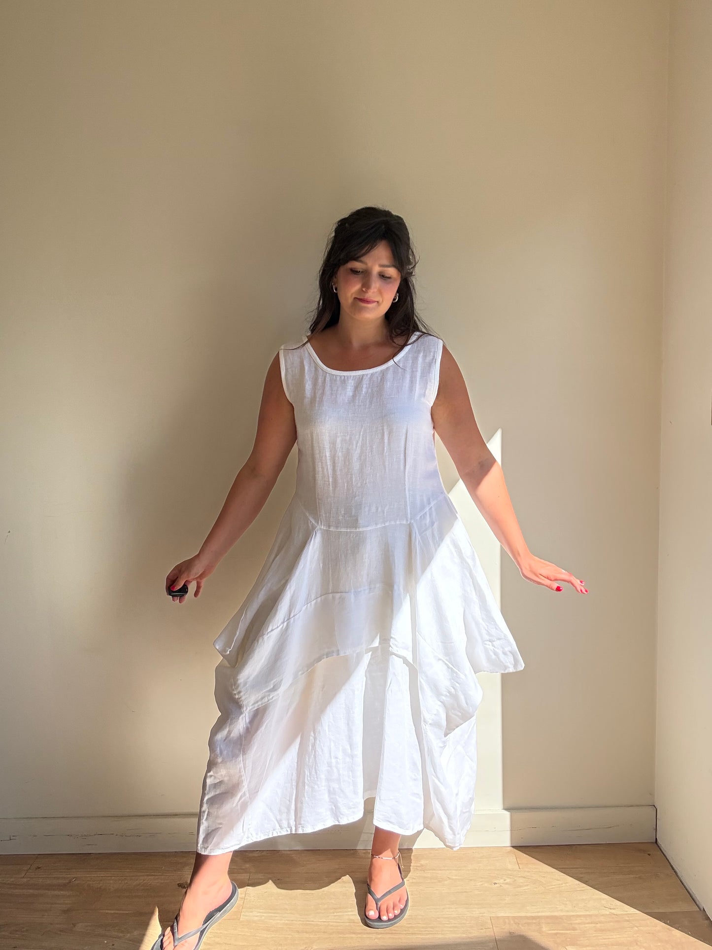 Italian Linen Panelled Dress, L