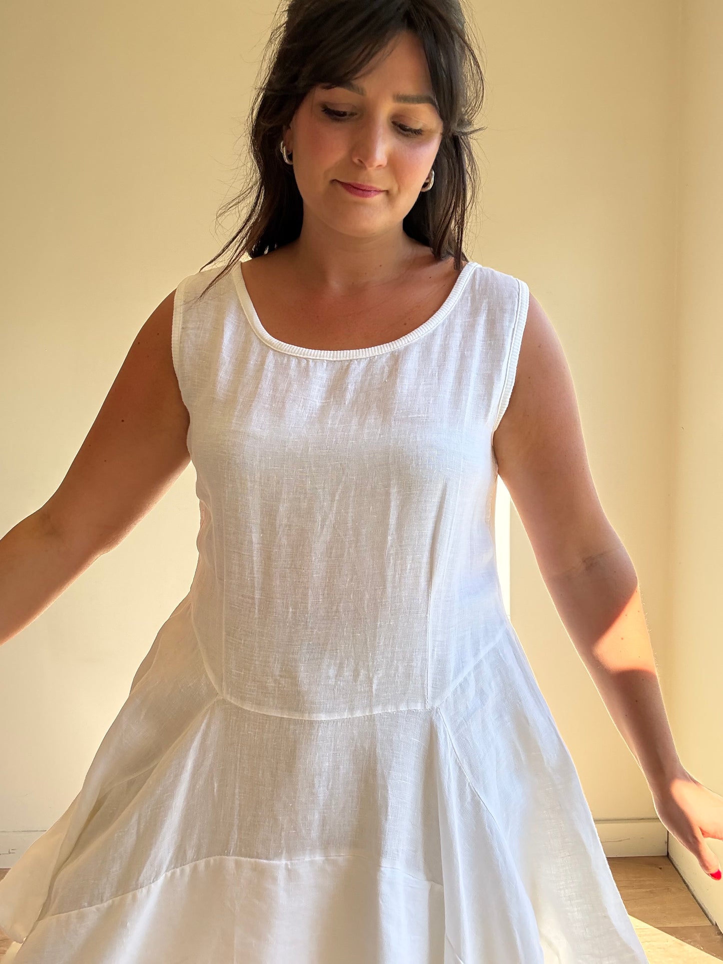 Italian Linen Panelled Dress, L
