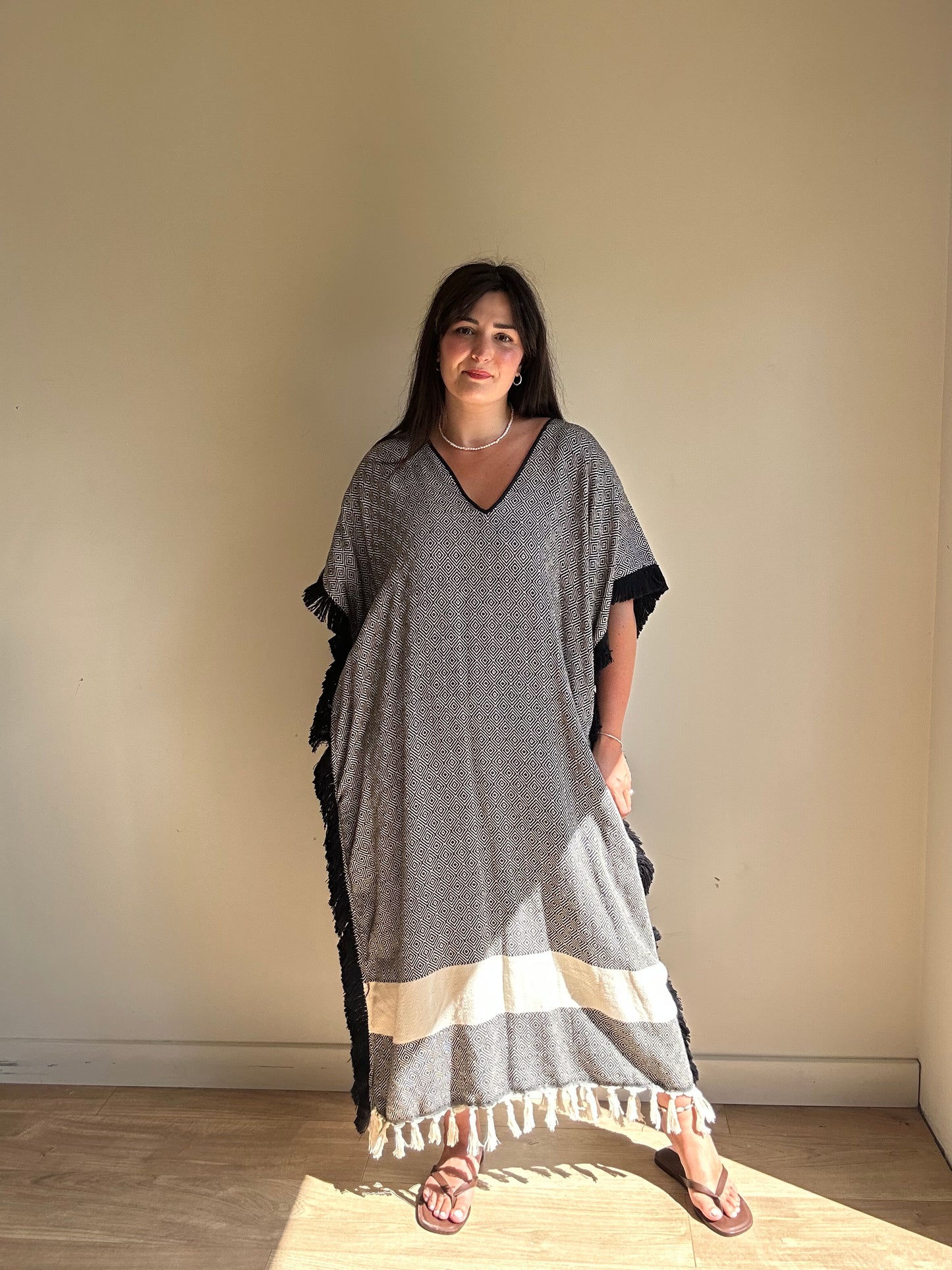 Koza Fringe Maxi Dress, One Size