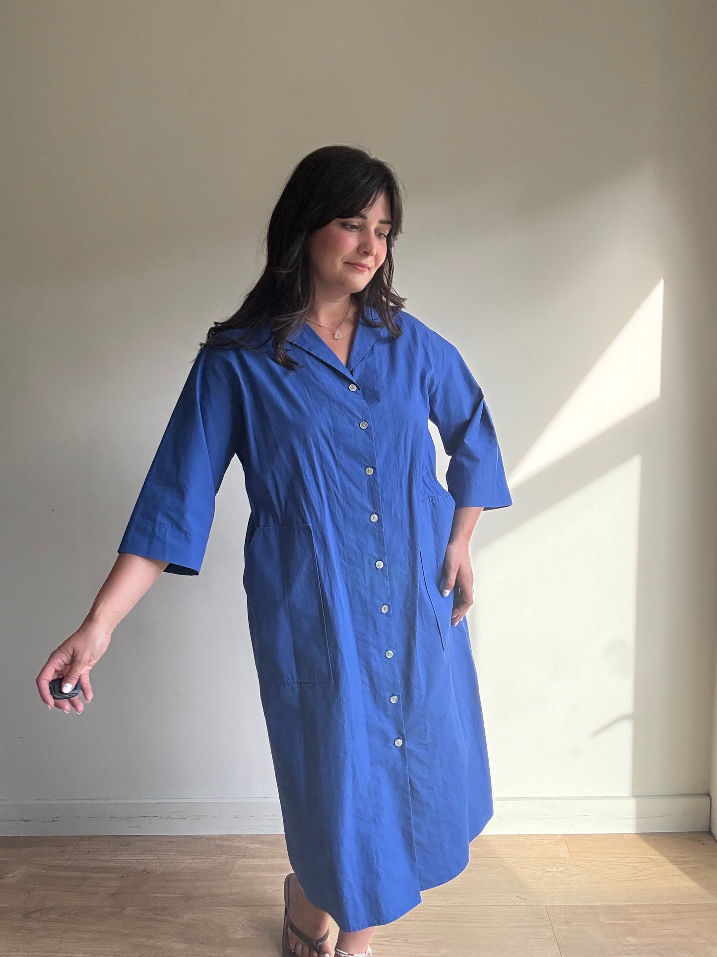 East by East West Cotton Shirt Dress, S-M