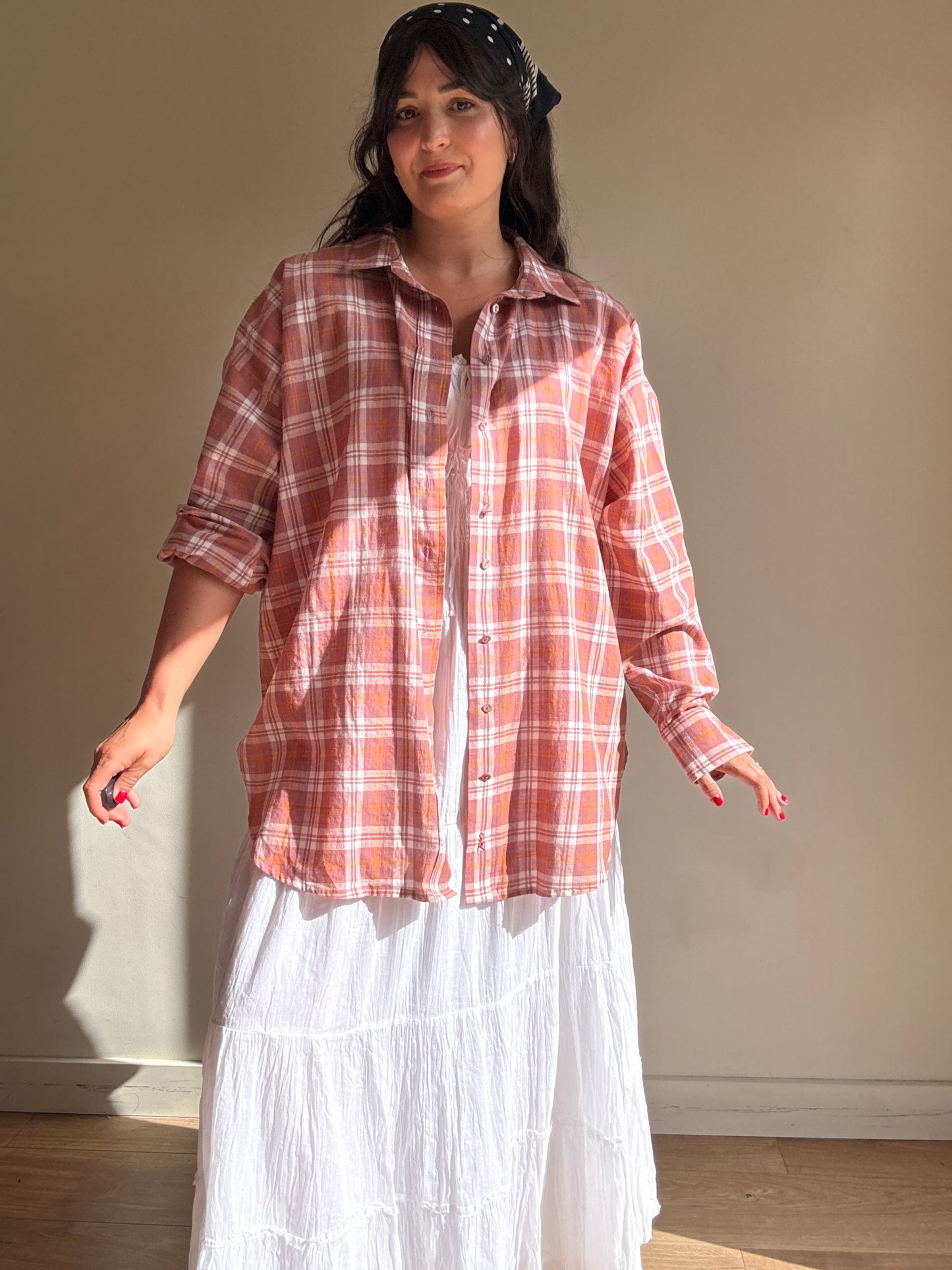 Studio Ren Check Cotton Shirt, M/L