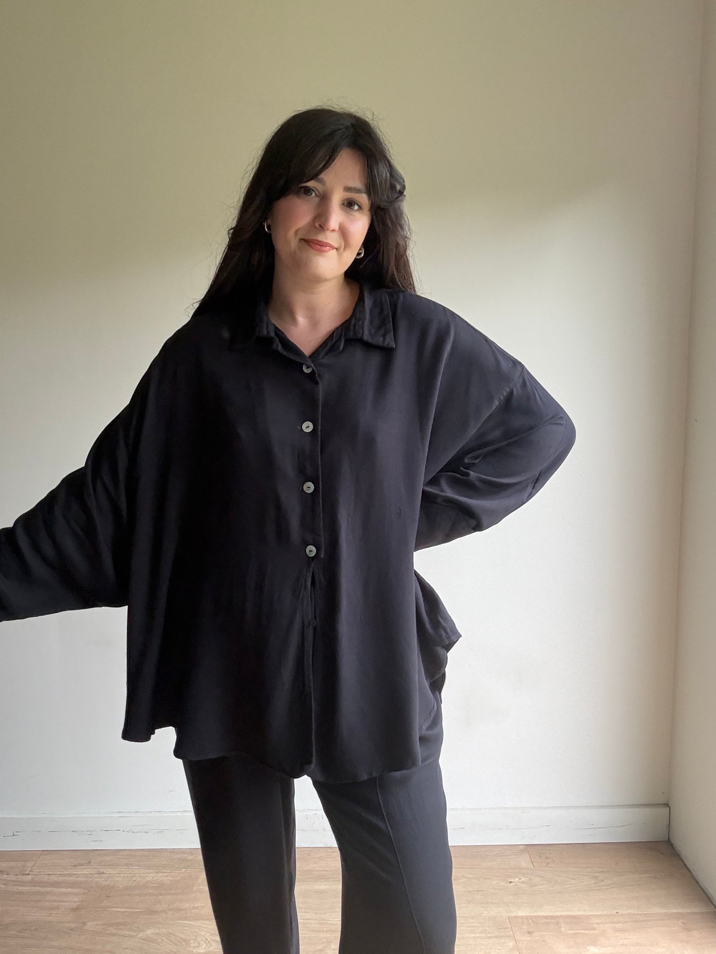 Black Sleeper Shirt & Trousers, Size 1