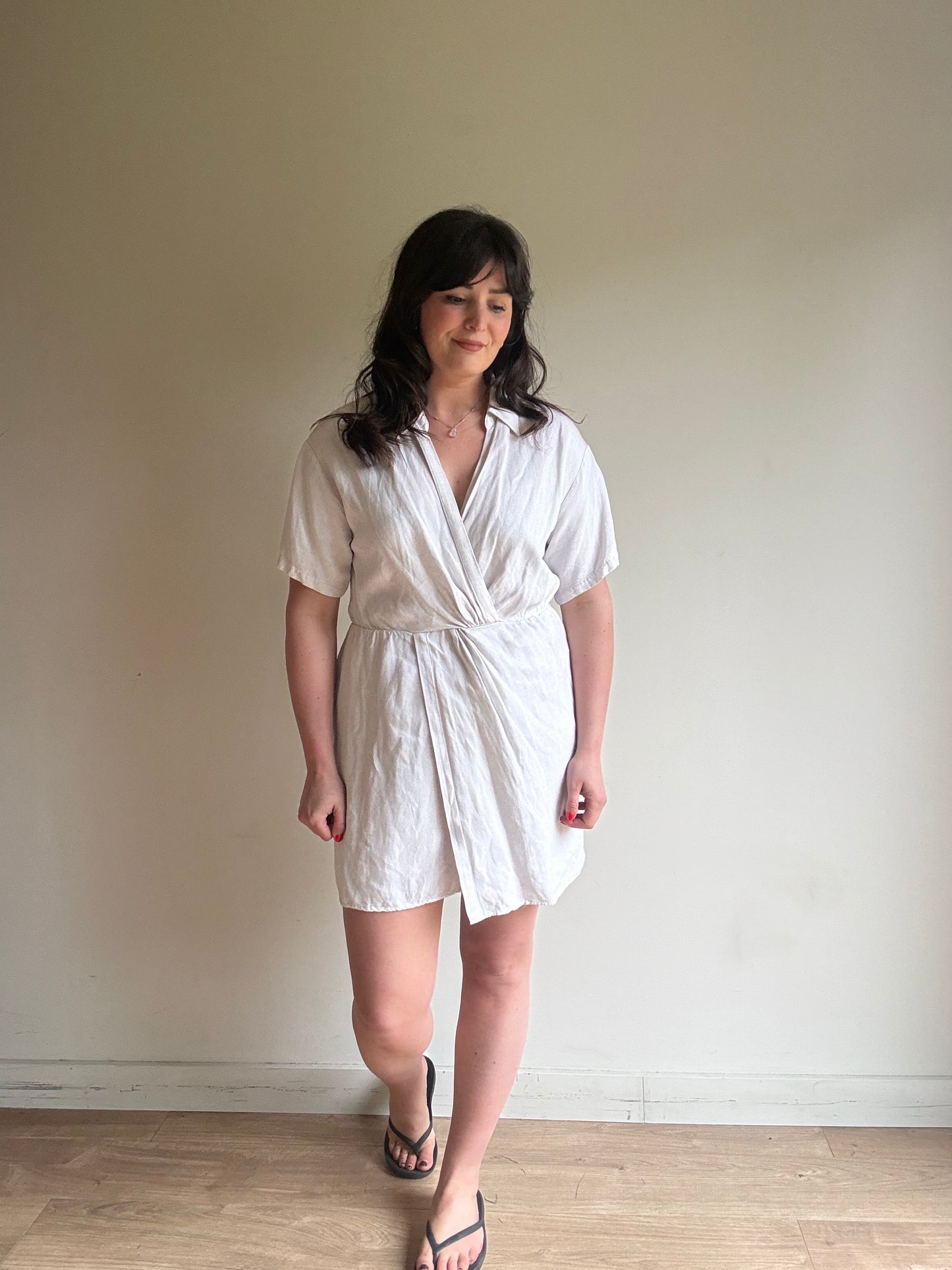 & Other Stories Linen Mix Mini Dress, 14