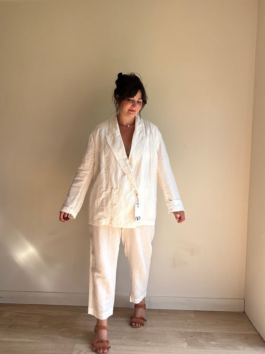 NEW Zara Linen & Cotton Suit, XL