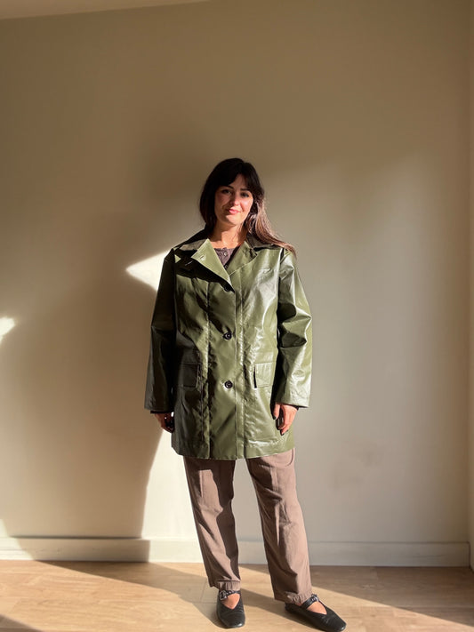 Margaret Howell NEW Welded PVC Coated Mac, S