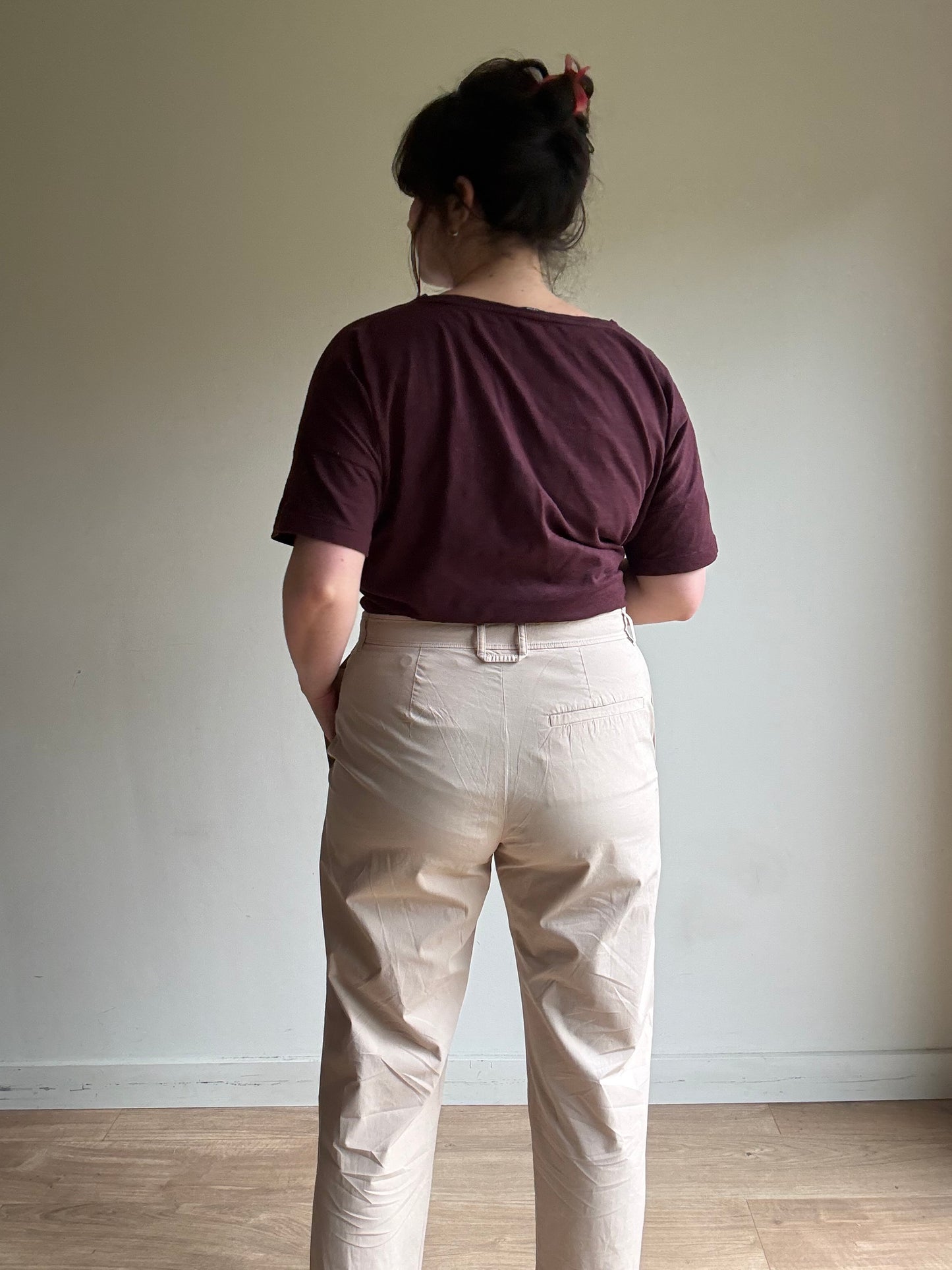 COS Cotton Tapered Leg Trousers, 44