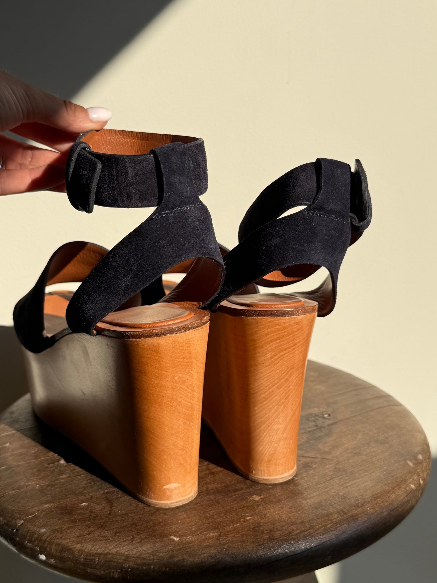 Celine Phoebe Philo Era Wedge Clog Sandals, 40