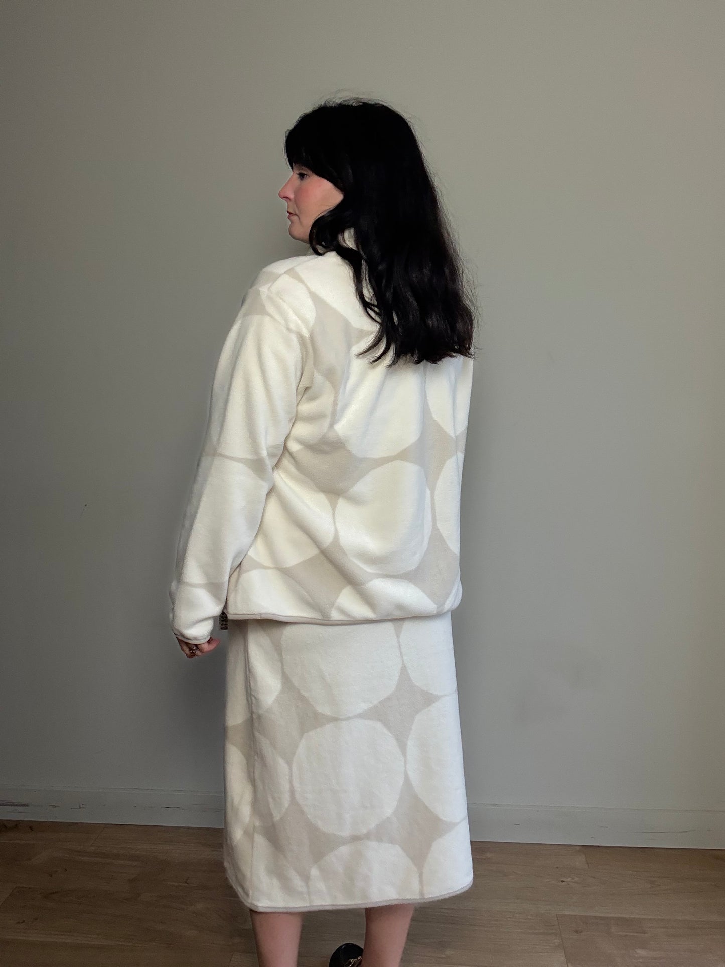 Marimekko Uniqlo Fleece Skirt and Zip-Up Co-Ord, L