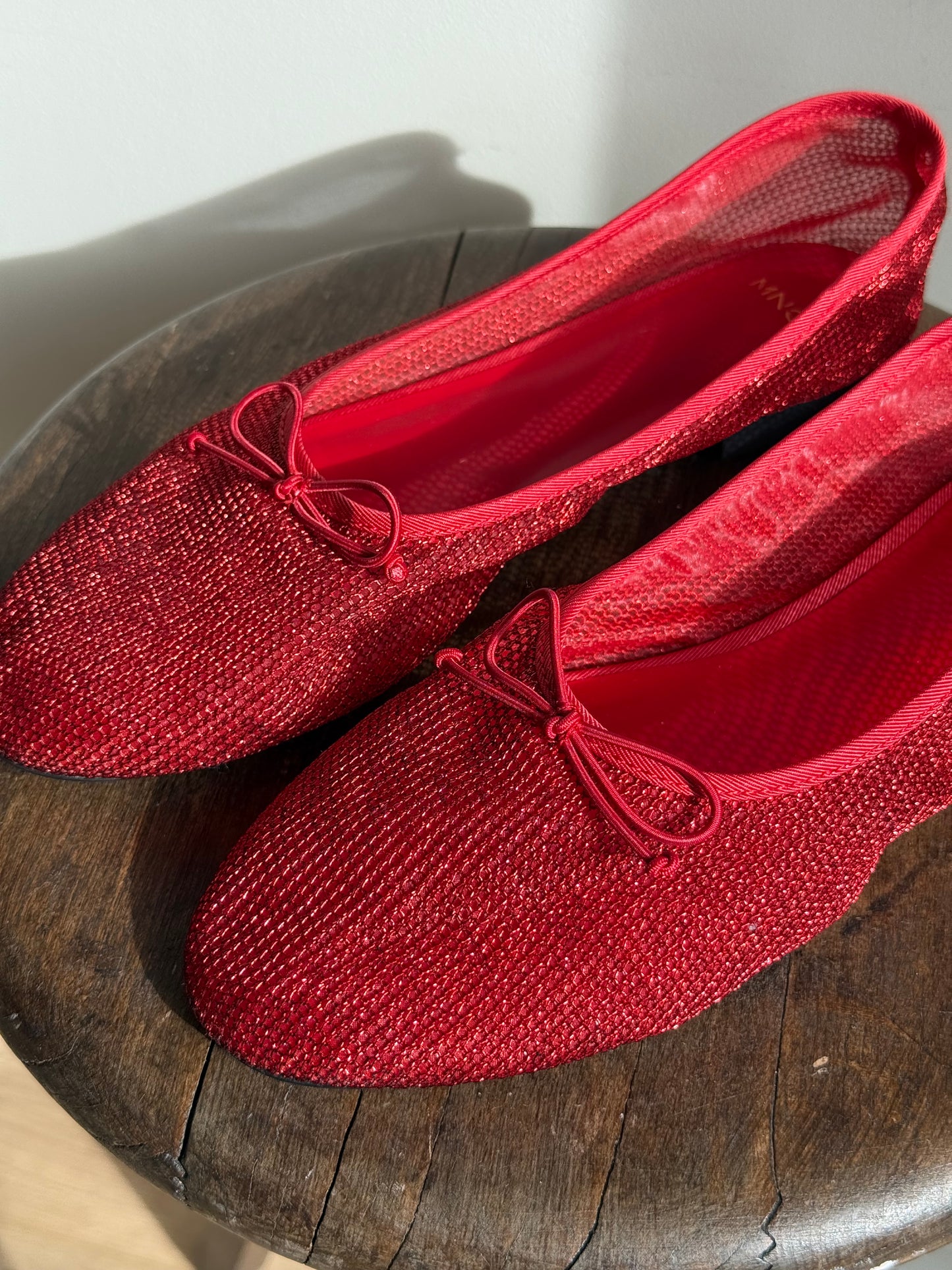 Mango NEW Mesh Ballet Flats, 39