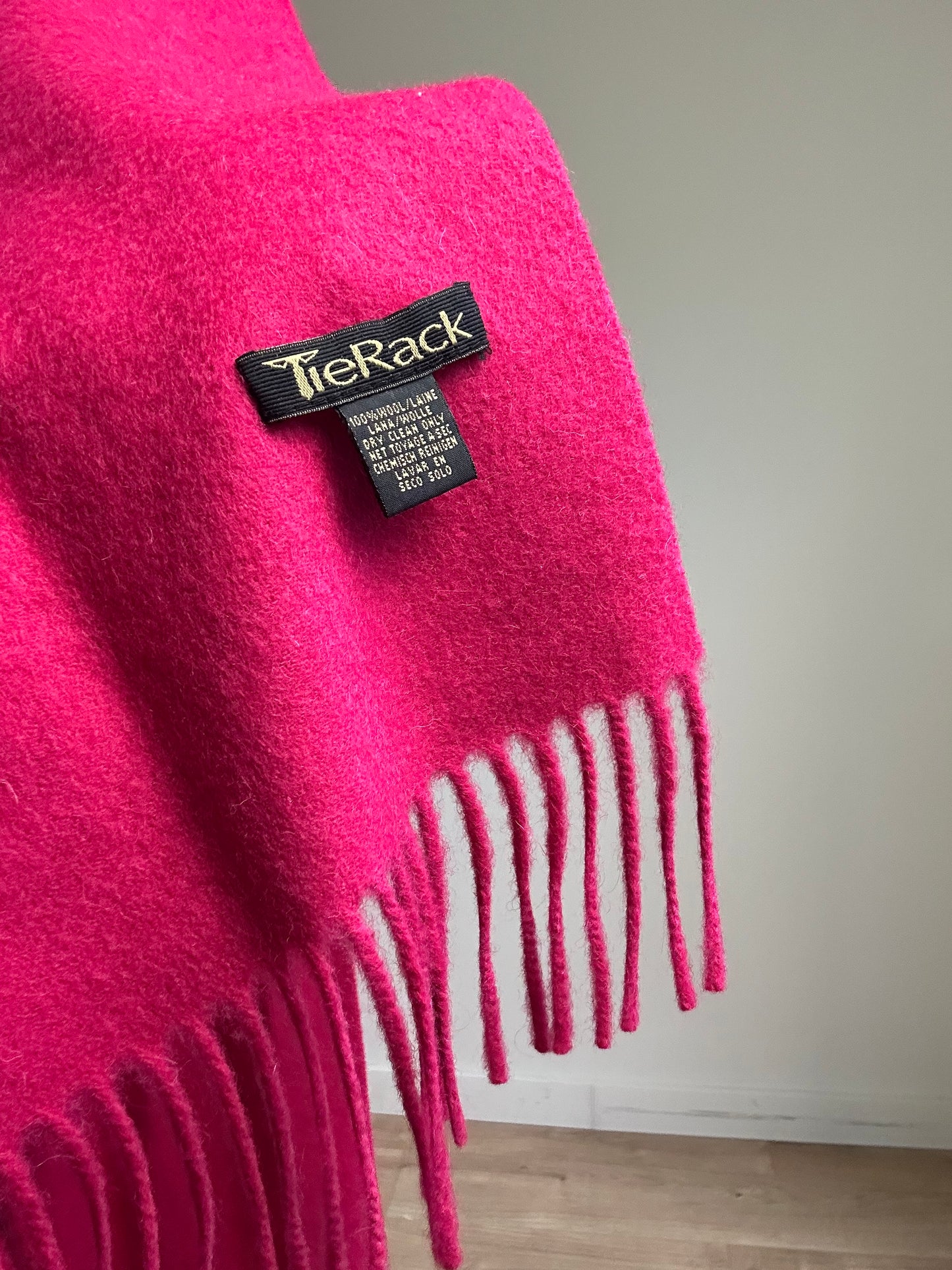 Raspberry Pure Wool Scarf