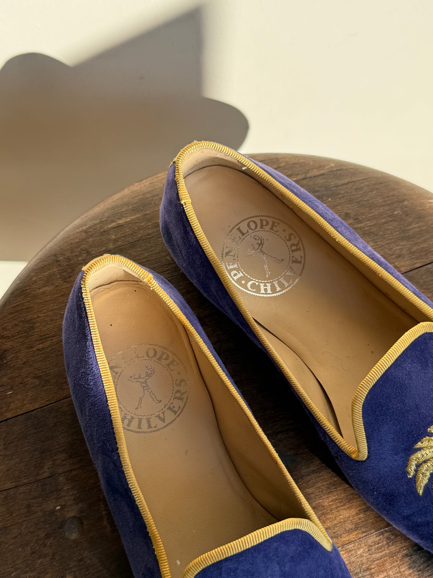 Penelope Chilvers Suede Palm Tree Loafers, 36