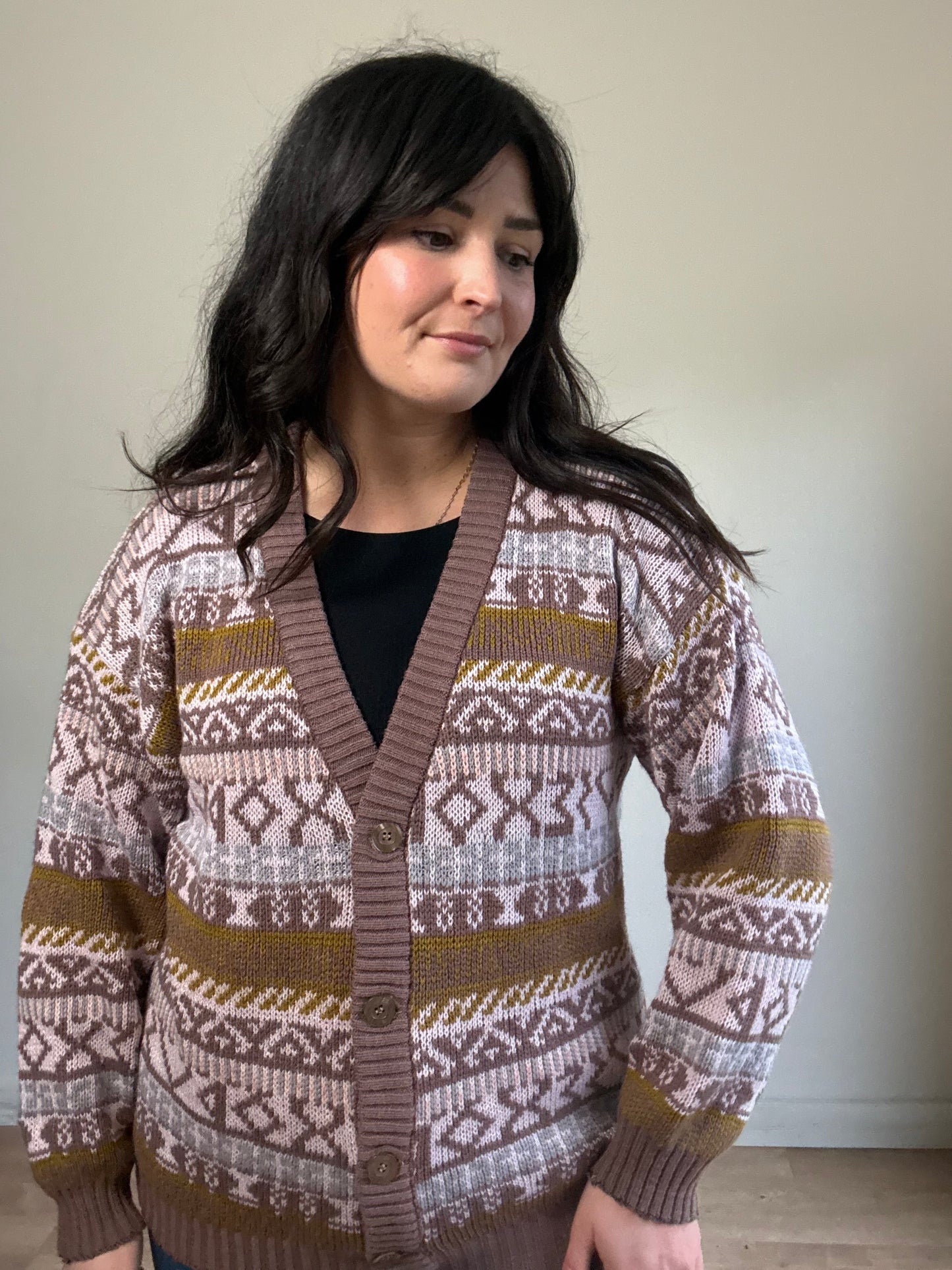 Vintage Fairisle Boxy Cardigan, M/L