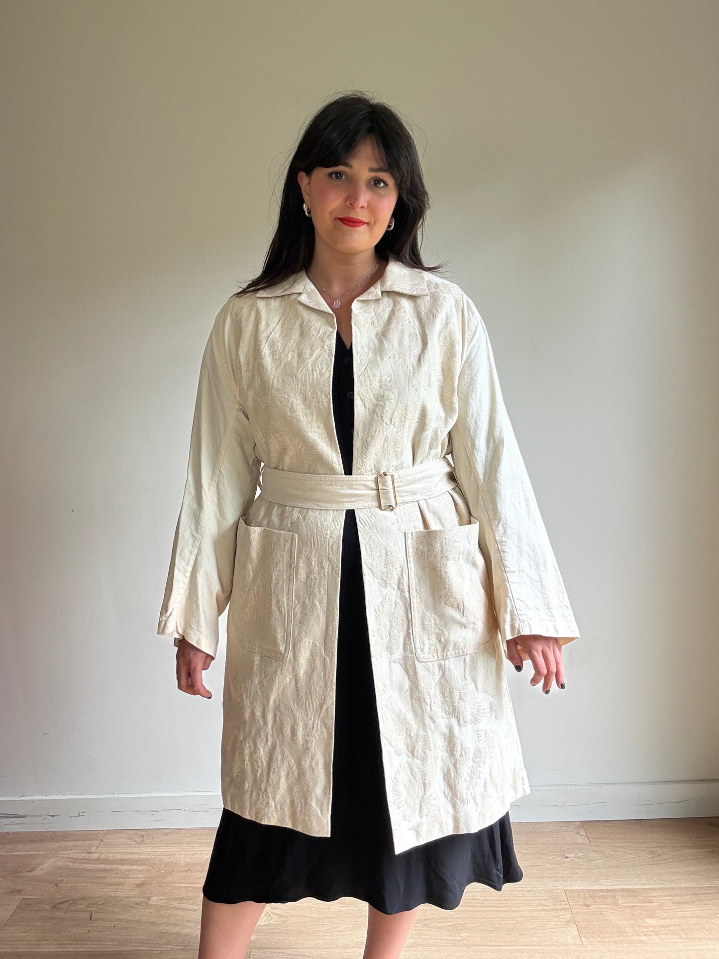 Dries Van Noten Jacquard Belted Jacket, 38