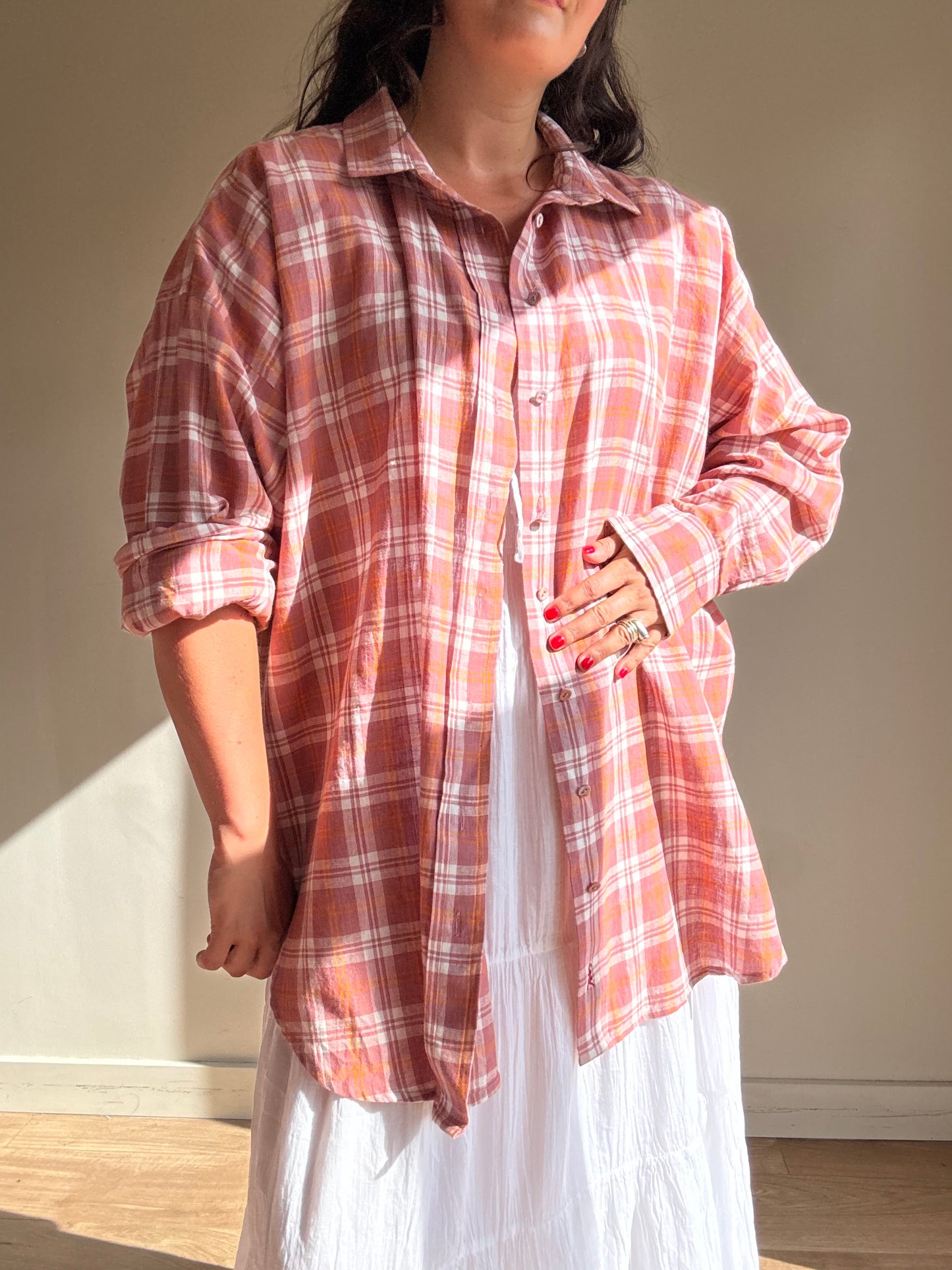 Studio Ren Check Cotton Shirt, M/L