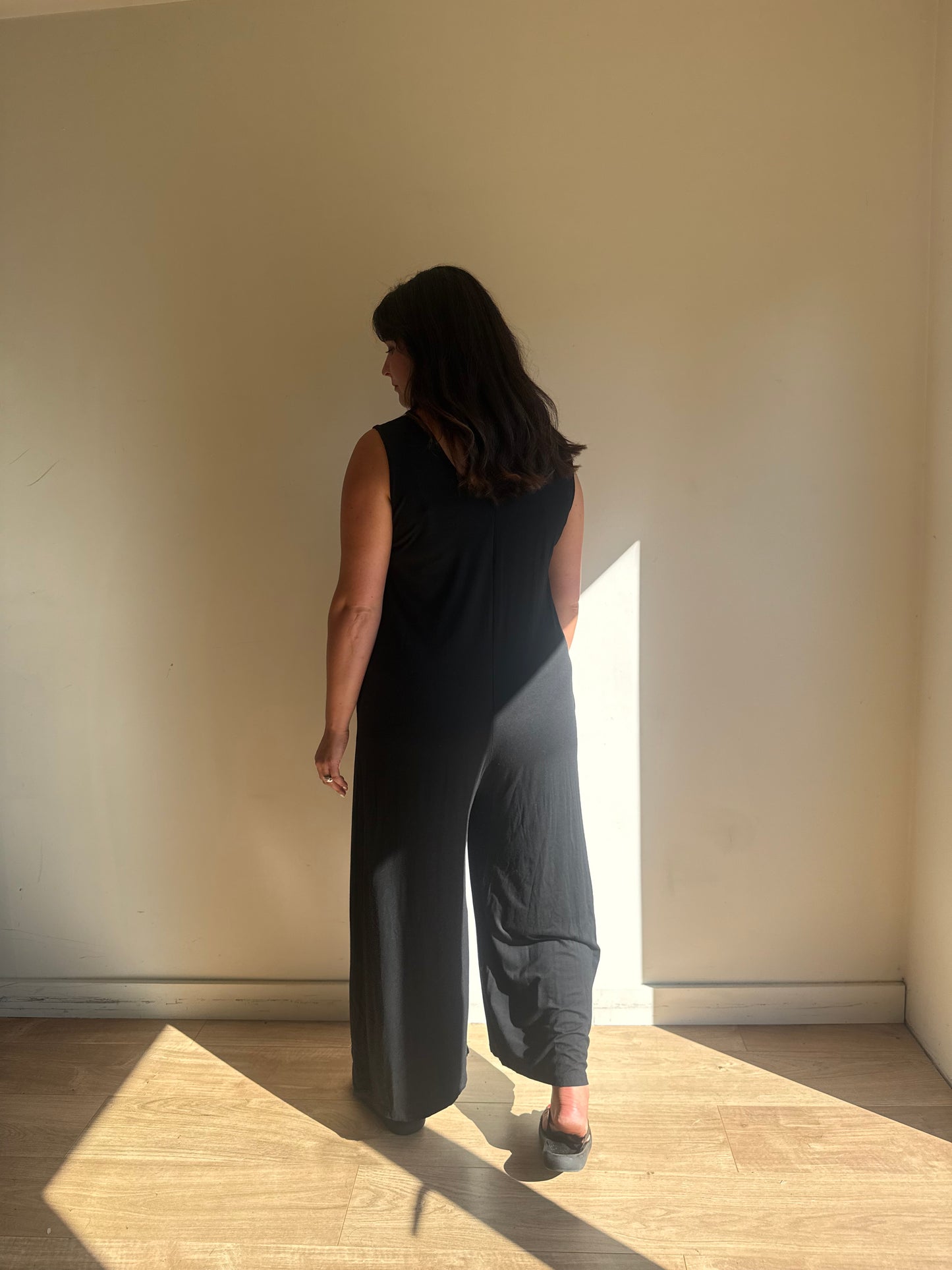 Jersey Wide Leg Jumpsuit, L