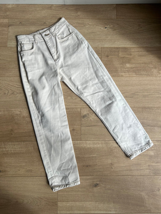 Reclaimed Vintage Cream Jeans - 26” Waist. Size 8.