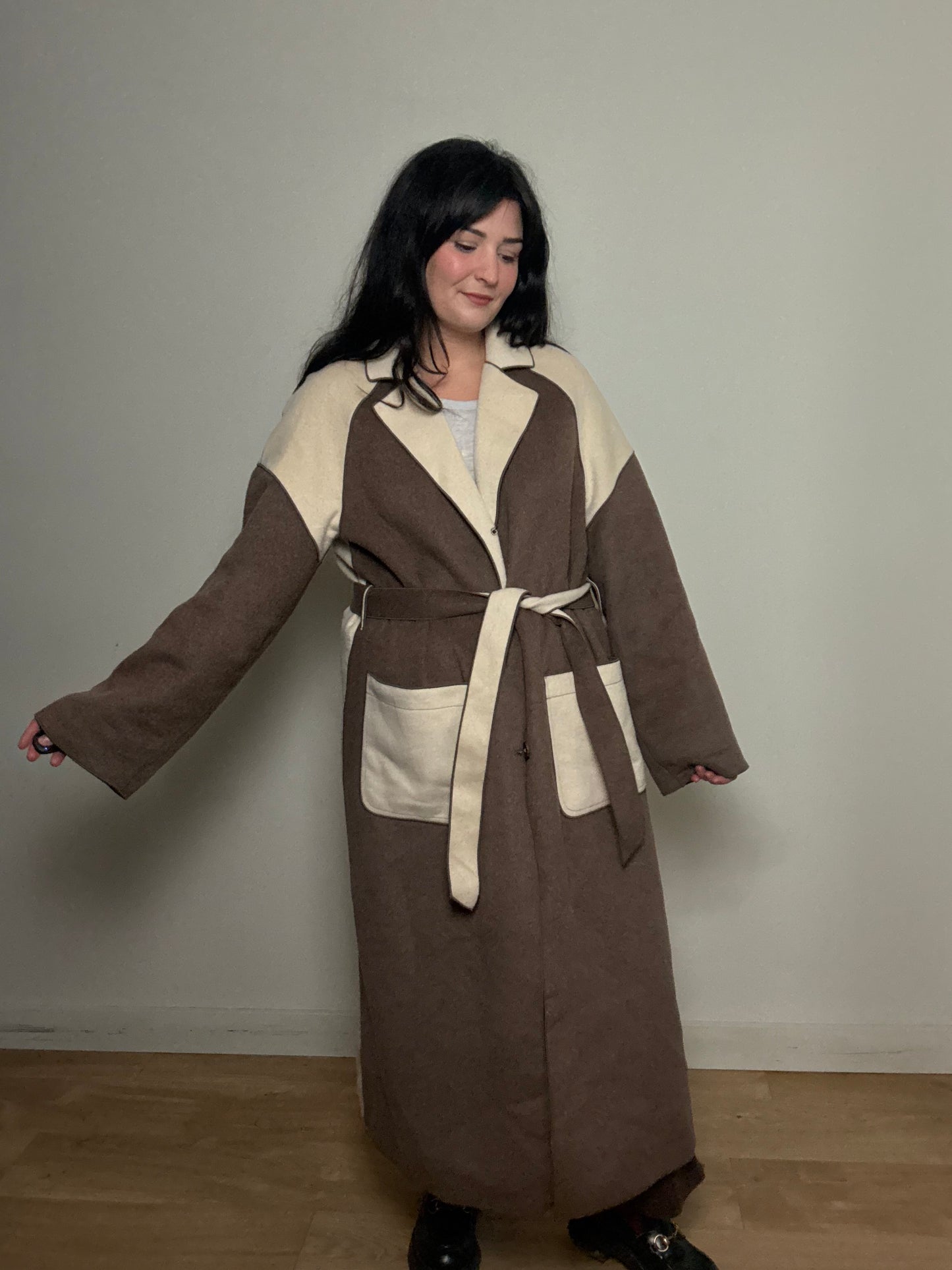 White Stuff Contrast Wool Coat, 18