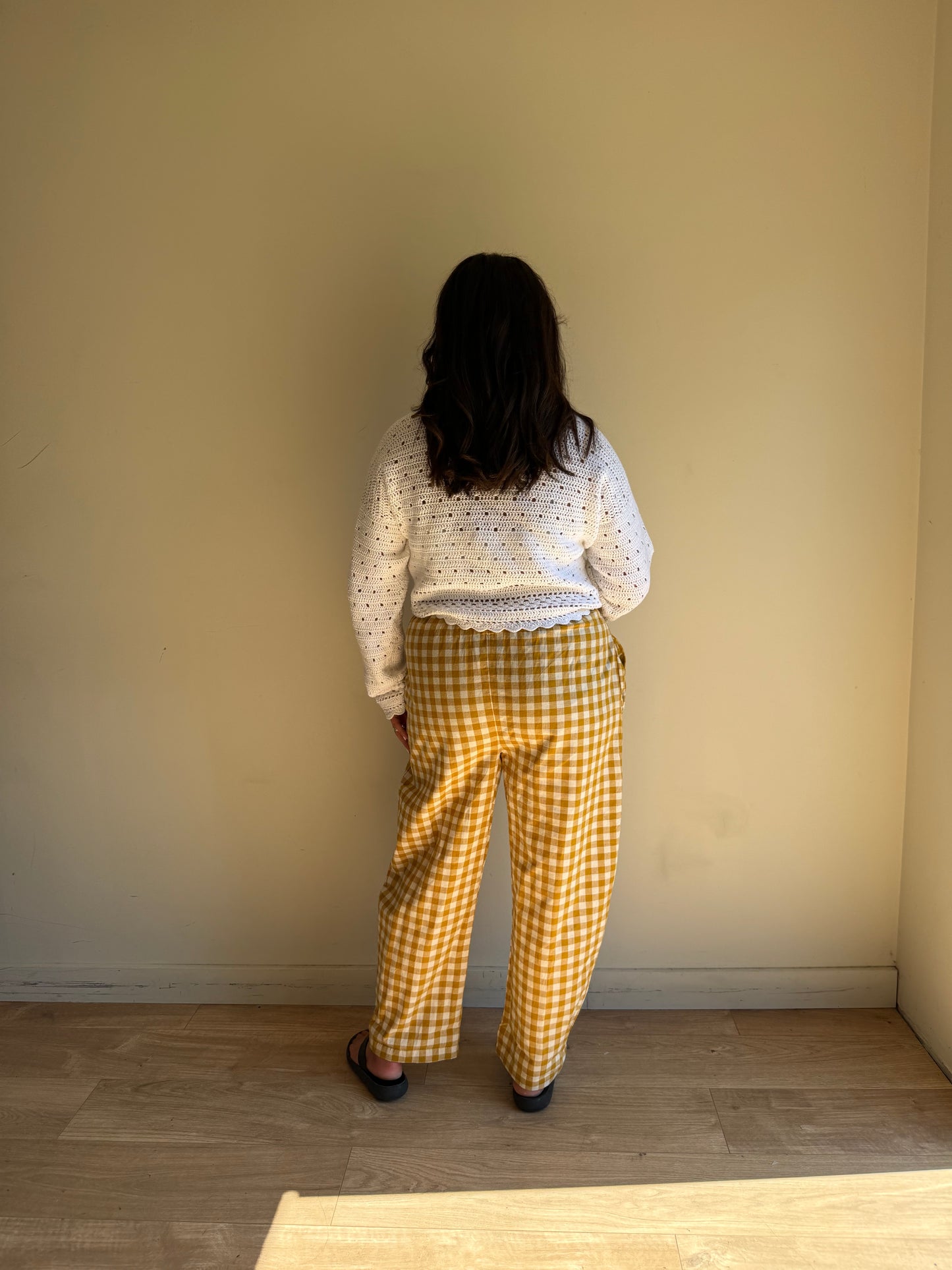 Stalf Gingham Cocoon Leg Trousers, M-L