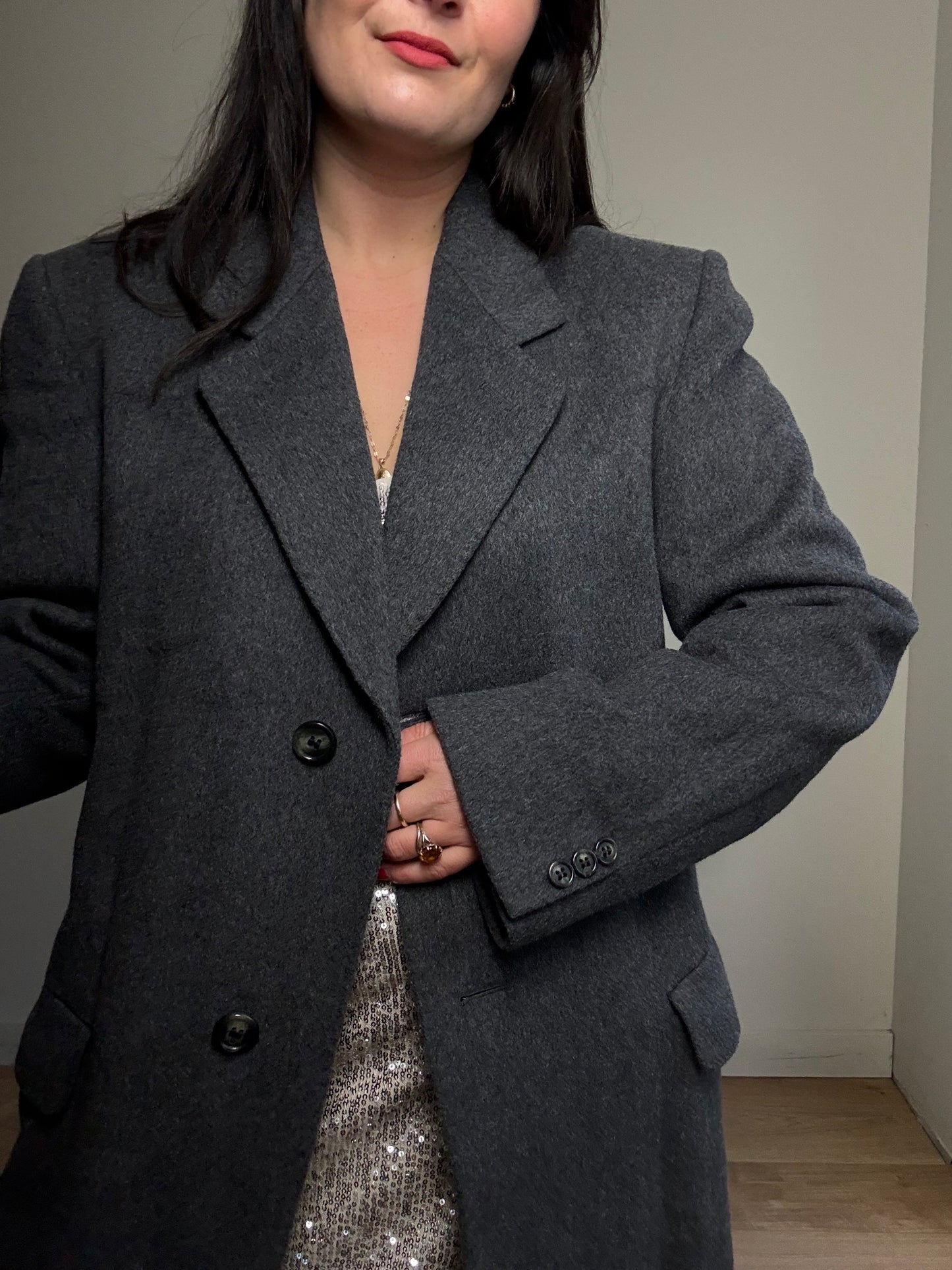 Vintage Hammersley English Wool, Silk & Cashmere Coat`, M-L