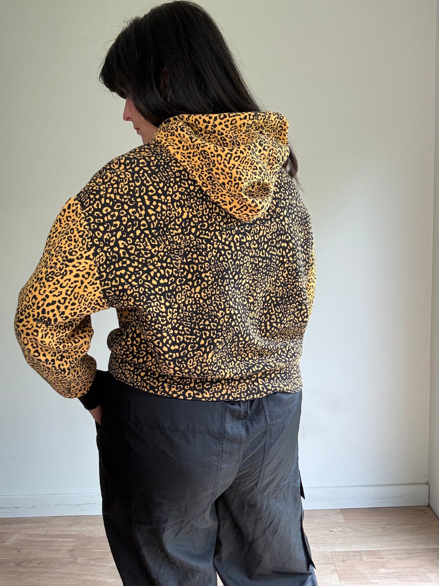 Bimba Y Lola Leopard Print Hooded Jumper, M