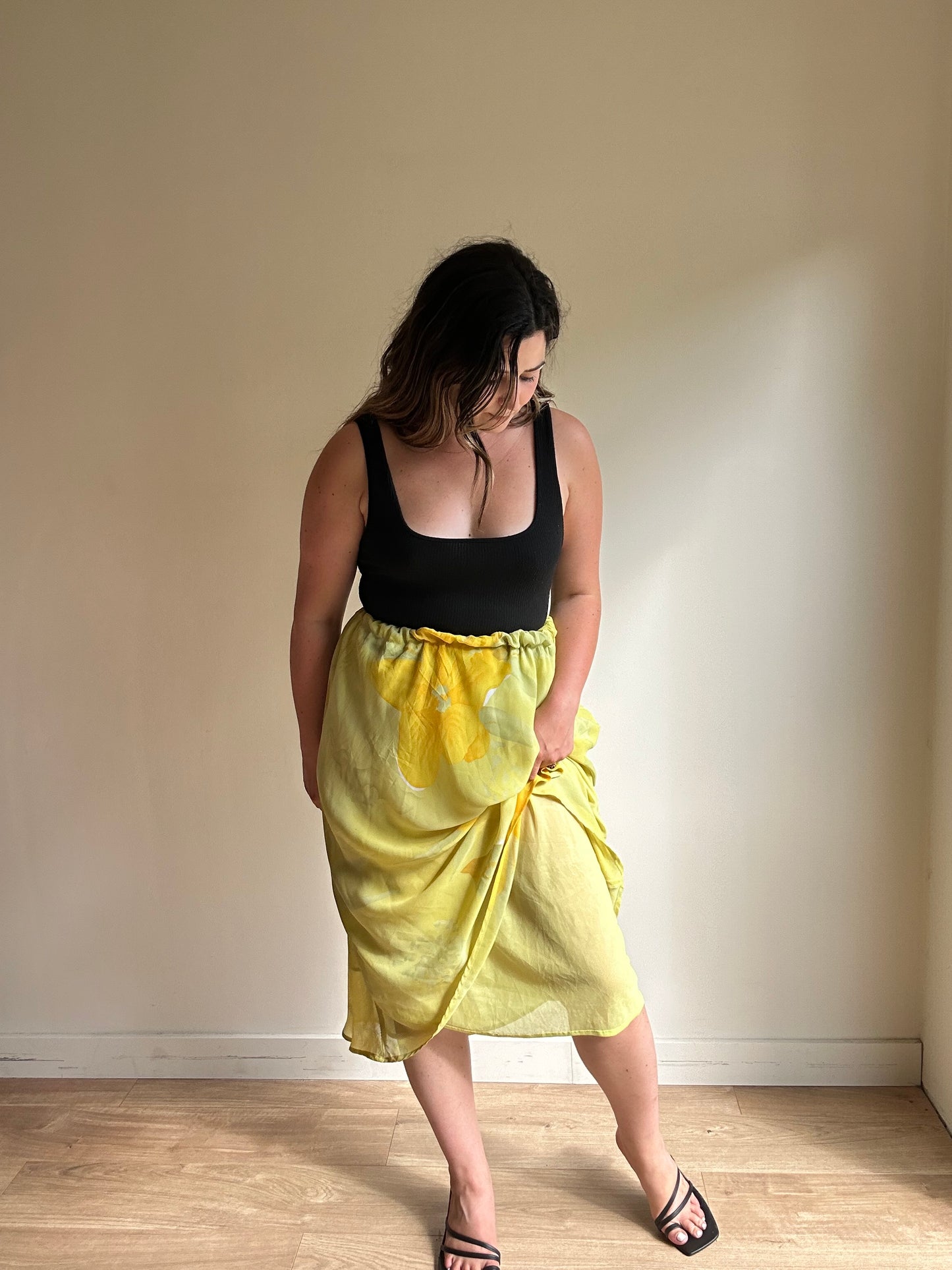 Vintage Handmade Yellow Skirt - Size M/L