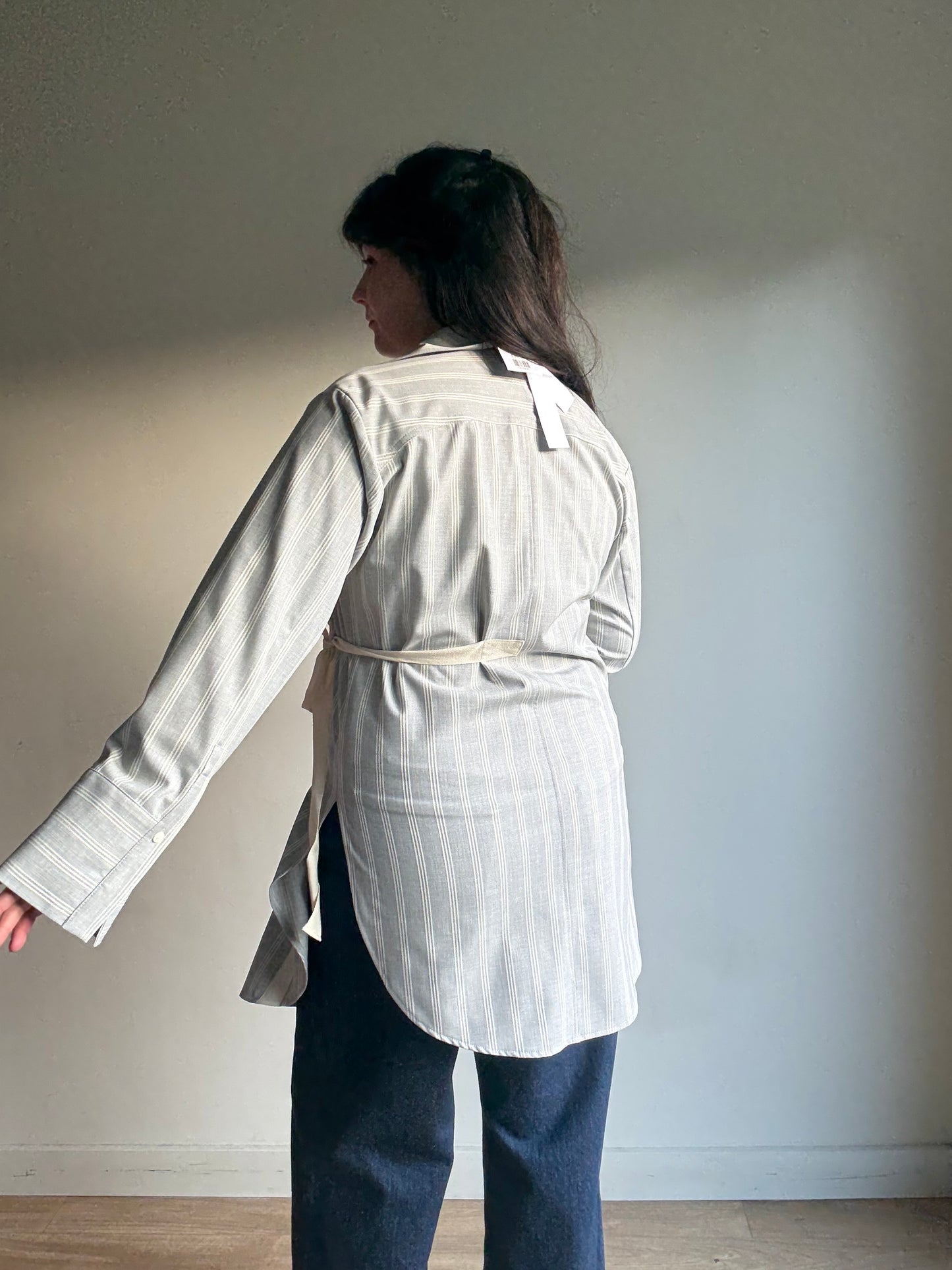 Topshop Boutique NEW Assymetric Stripe Shirt, XS-M