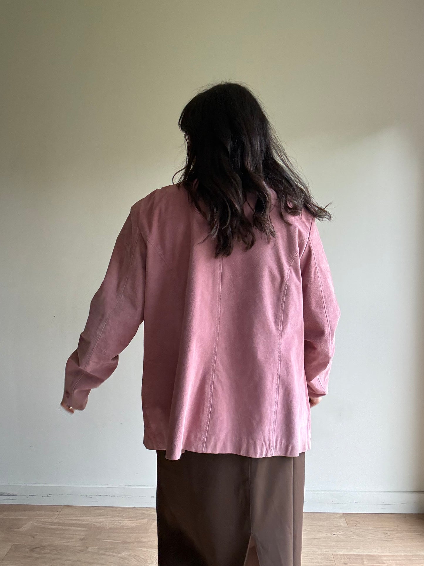 Vintage Suede Button Up Blazer, XL/XXL