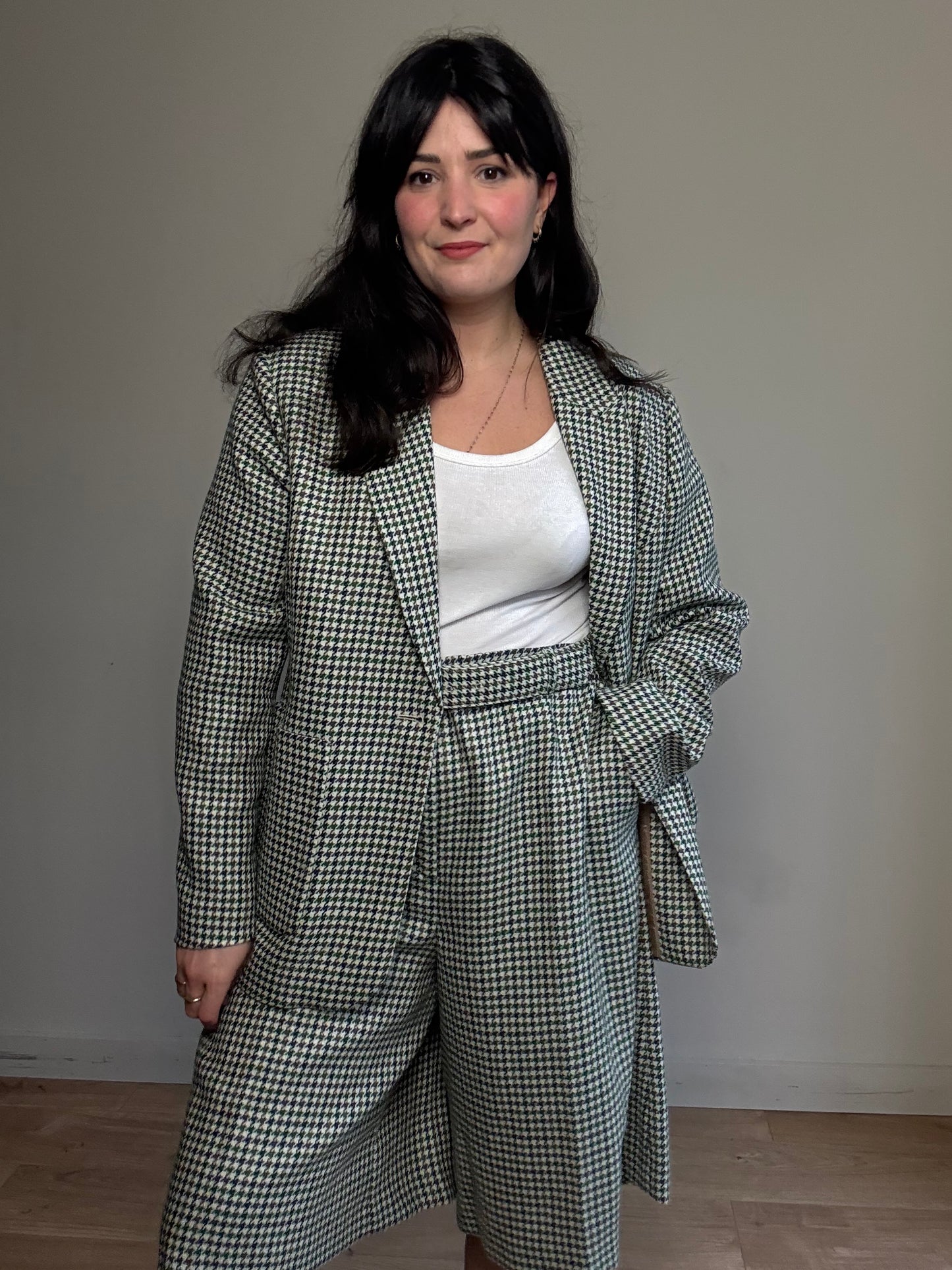 LK Bennett NEW Houndstooth Wool Suit Shorts, 18