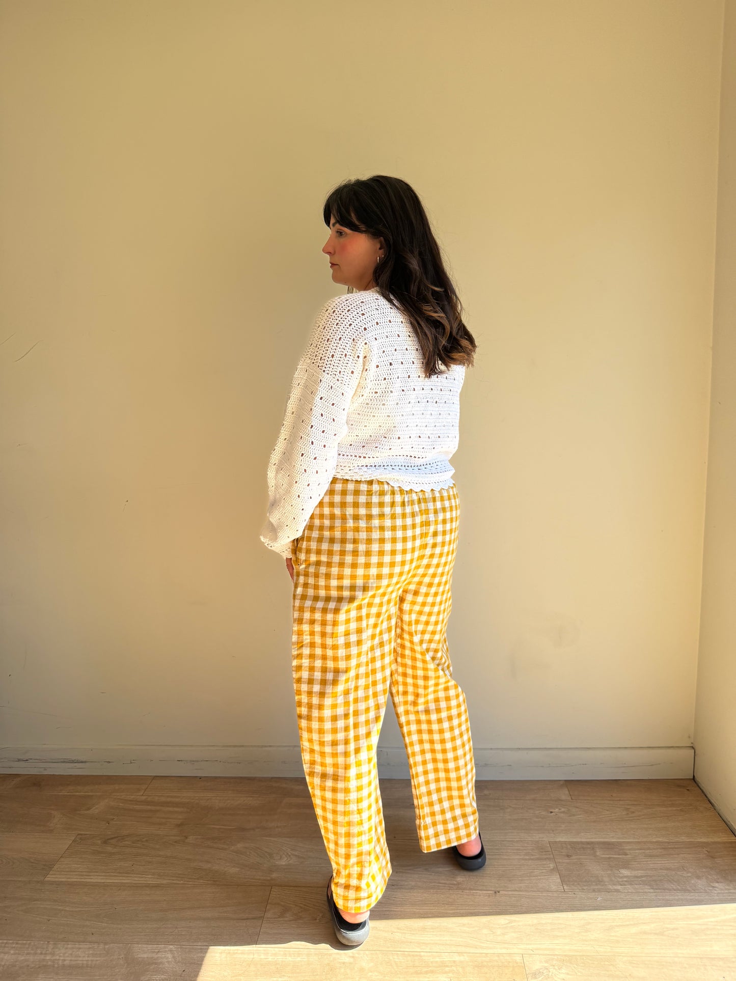 Stalf Gingham Cocoon Leg Trousers, M-L
