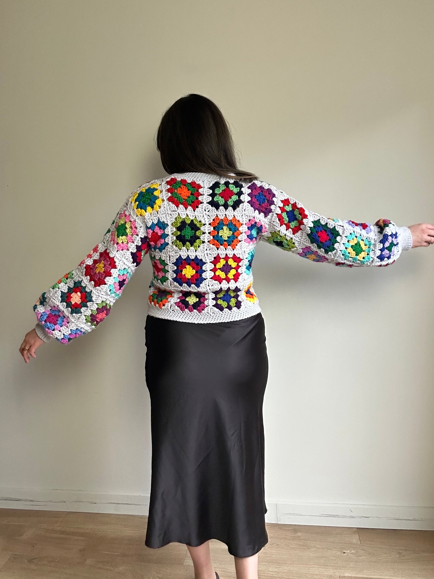 Handmade Crochet Cardigan, M/L