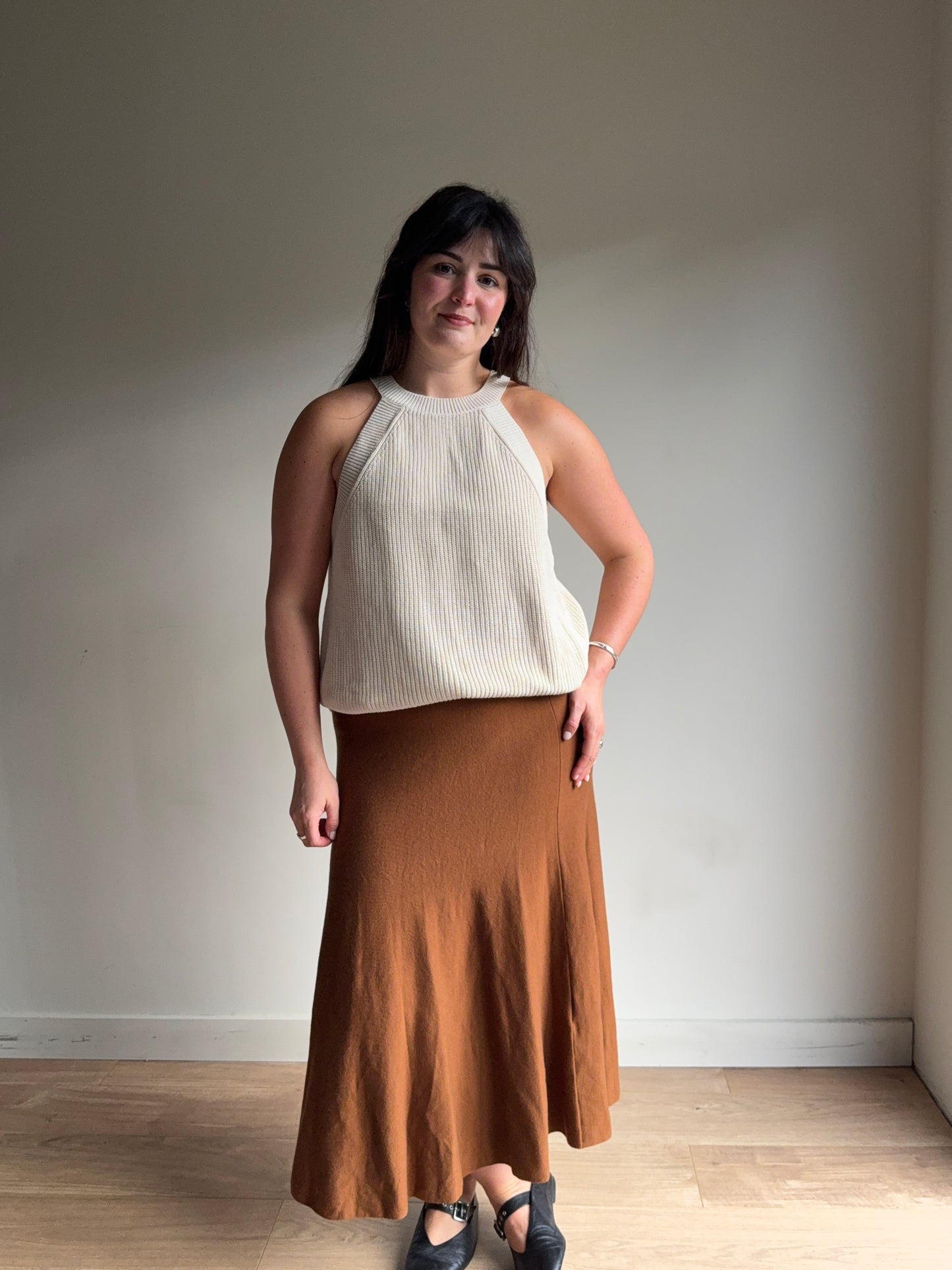 Selected Femme Racer Knit Vest, XL