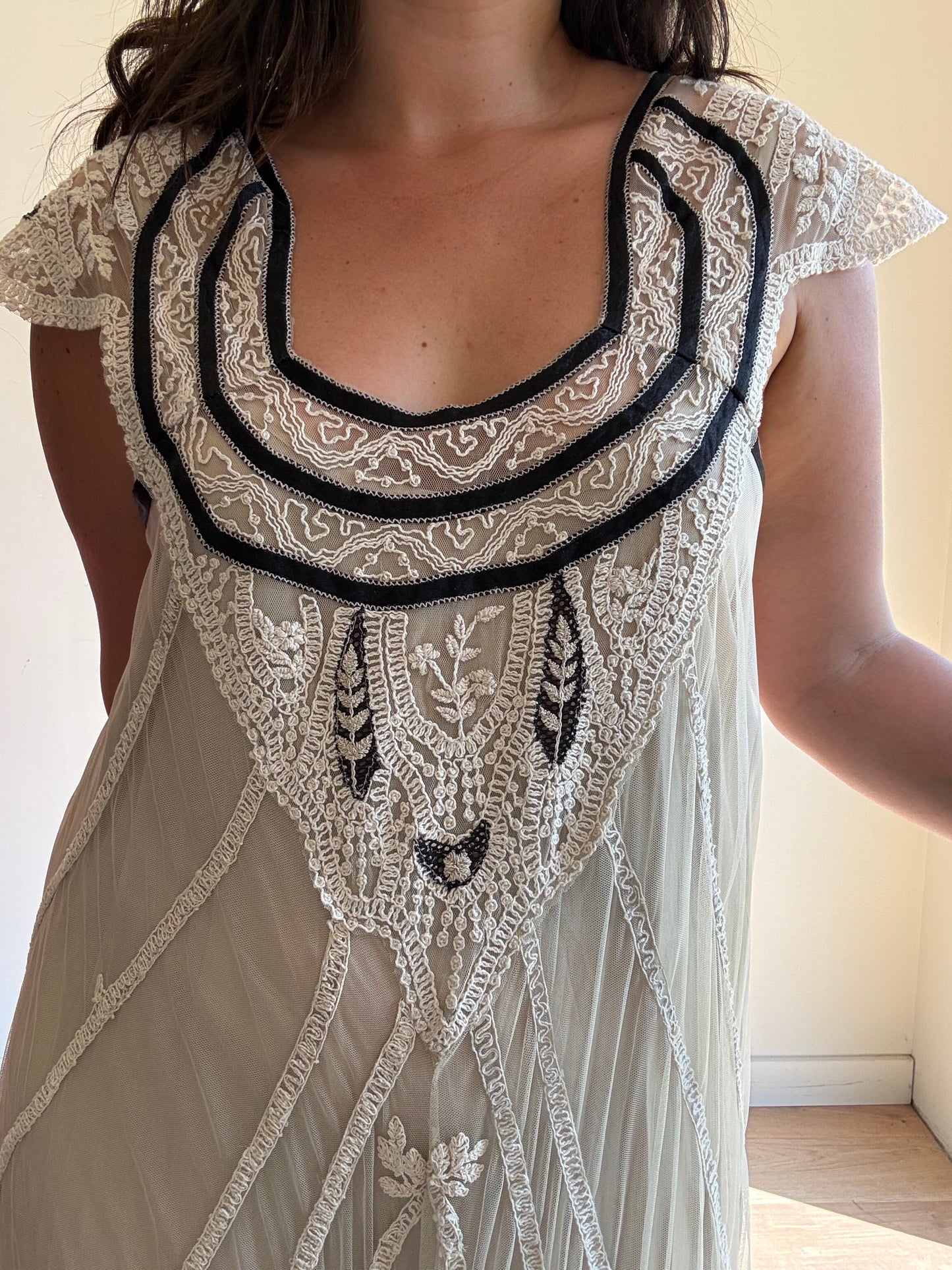 Free People NEW Ethereal Lace Embroidered Dress, XL