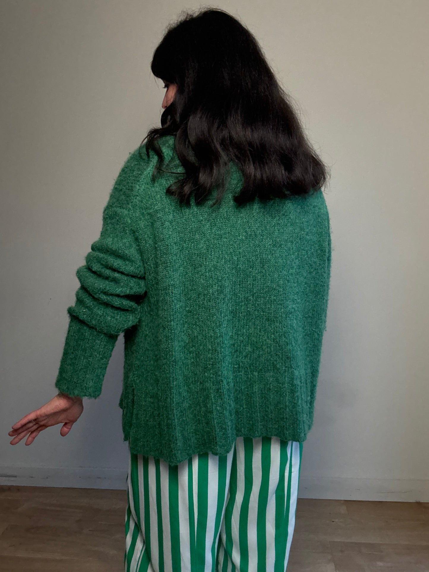 Vic & Bert Wool & Alpaca Funnel Neck Jumper, M/L