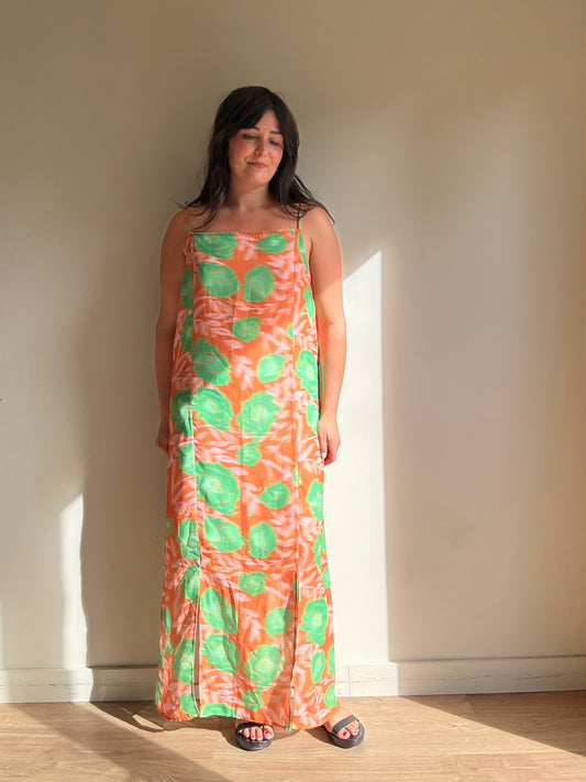 Ganni Crepe Printed Midi Dress, 44