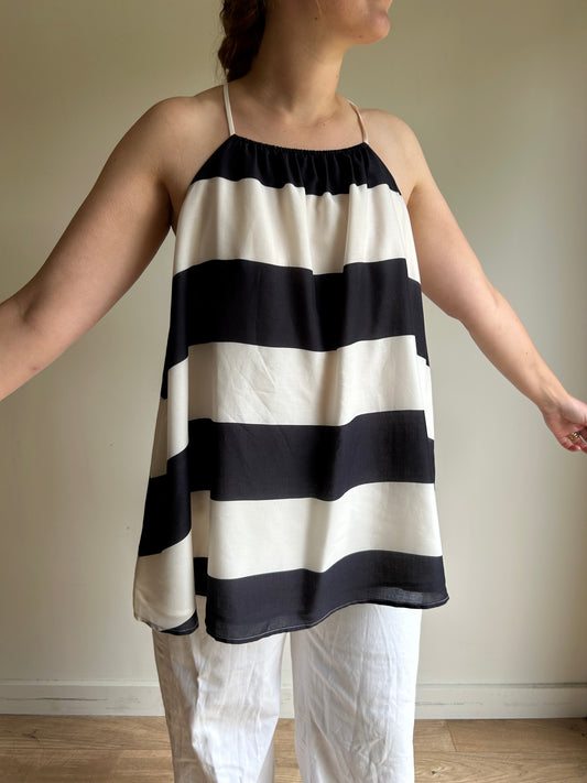 Cos Stripe Top - Size 36